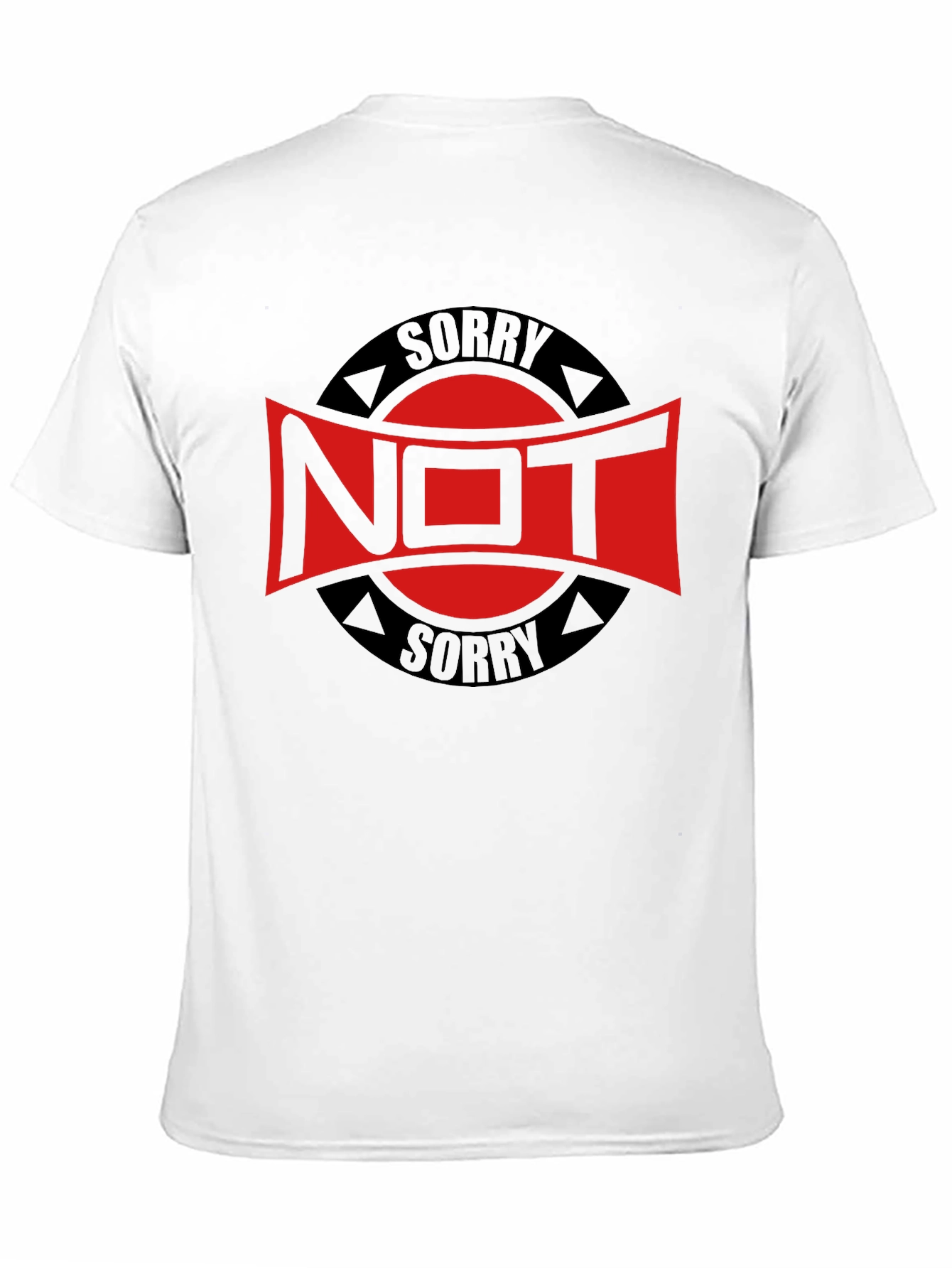 Black Not Sorry Graphic Tee - Black Cotton Blend view 11