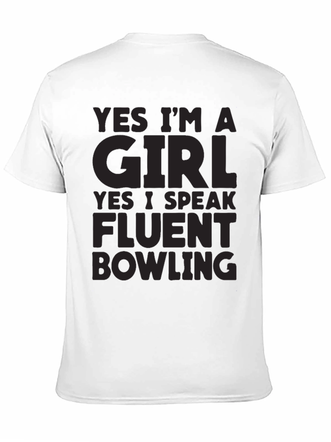 Black Funny Bowling T-Shirt - Yes I'm A Girl view 11