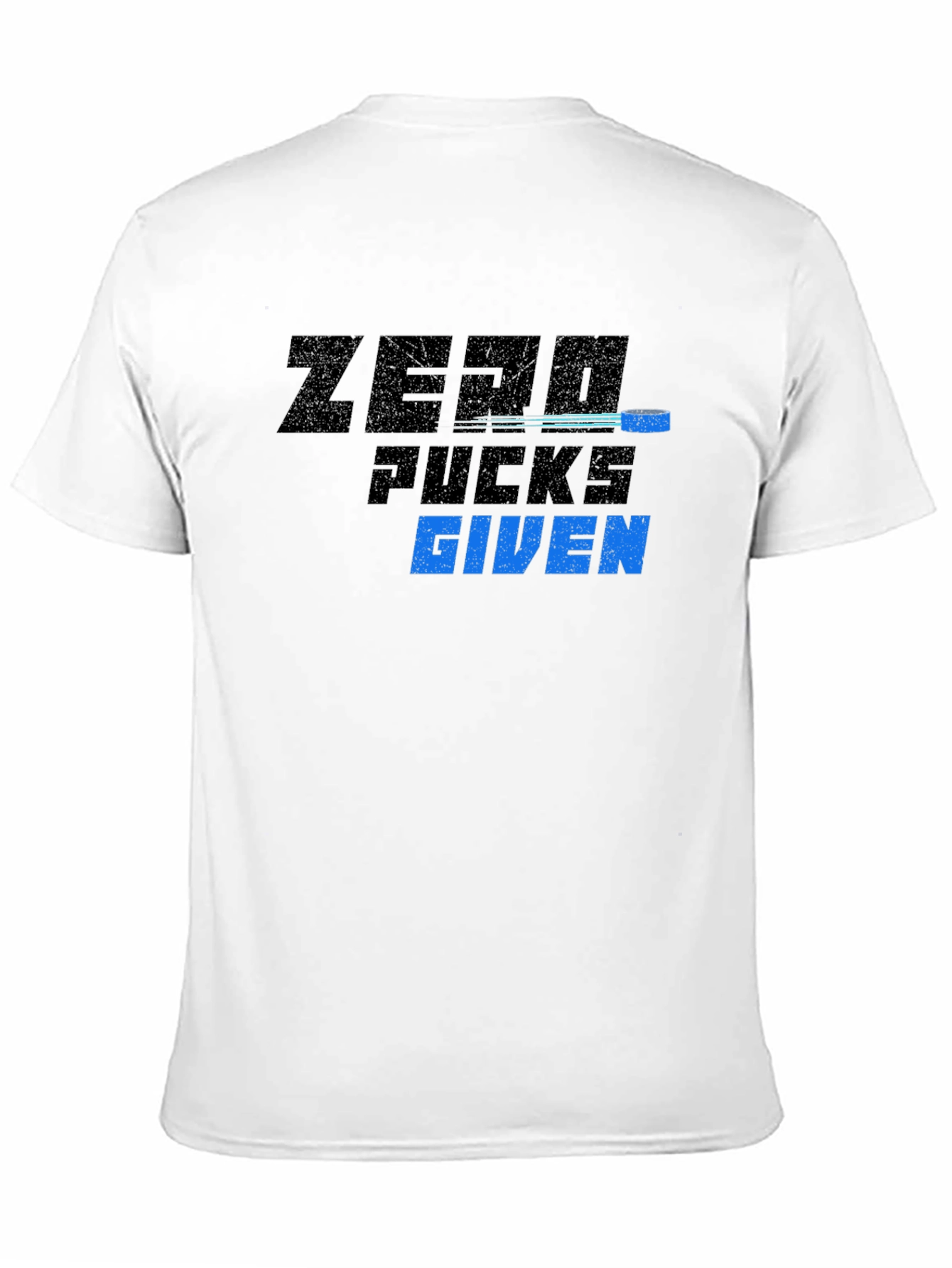 Black Zero Pucks Given Black Graphic T-Shirt view 11