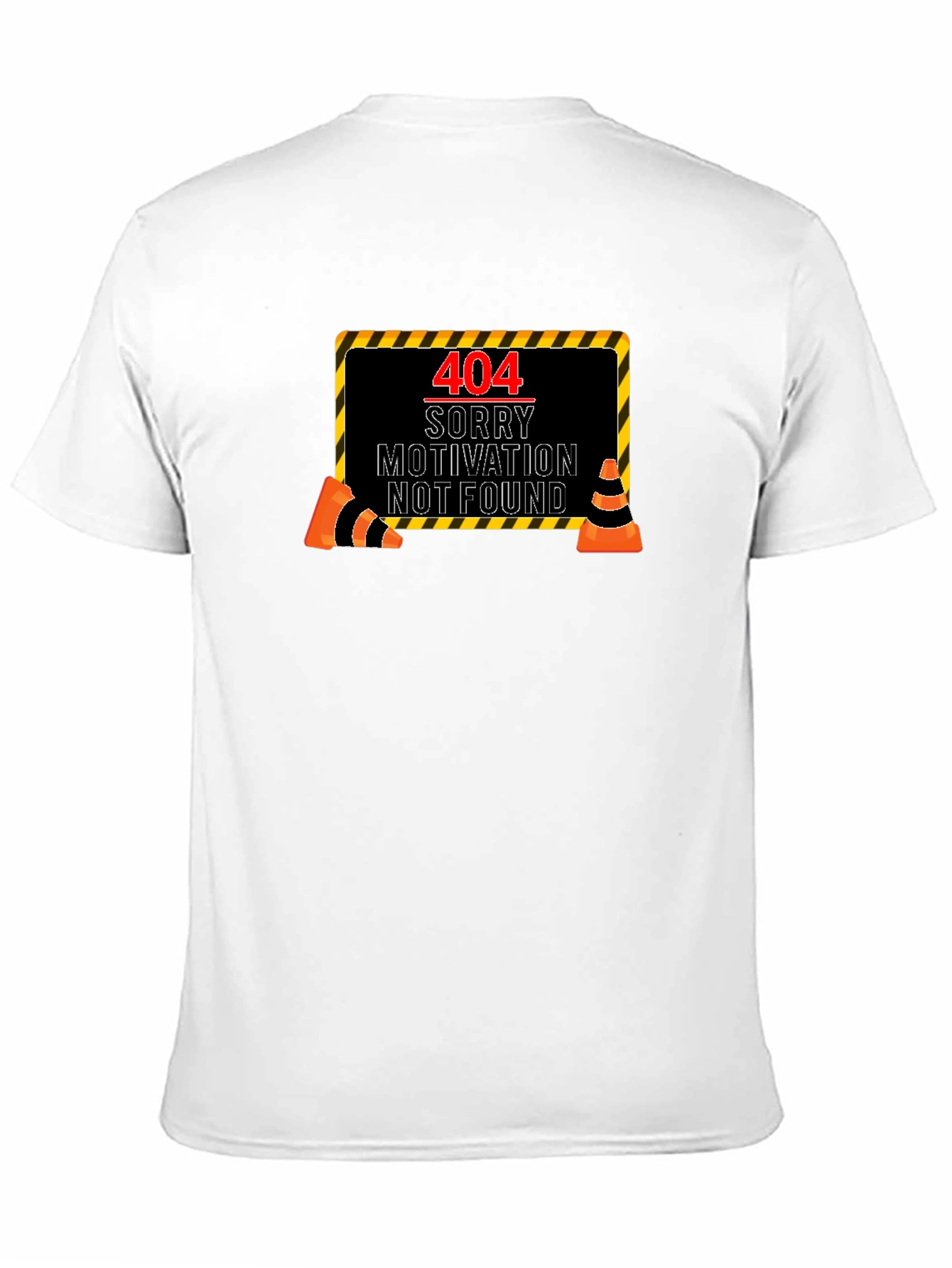 Black 404 Motivation Not Found Black Graphic Tee view 11