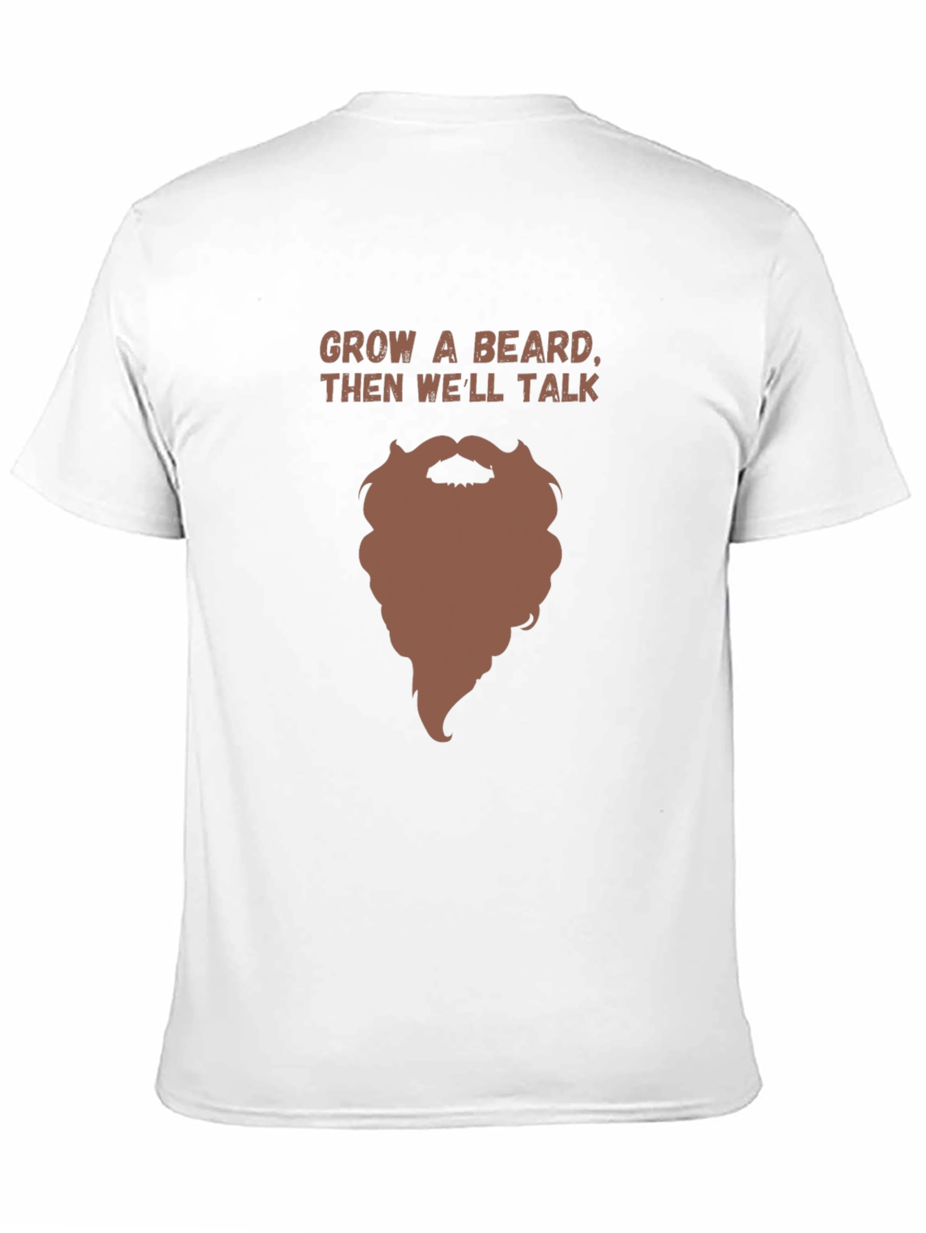 Black Grow a Beard Funny Graphic Tee view 11