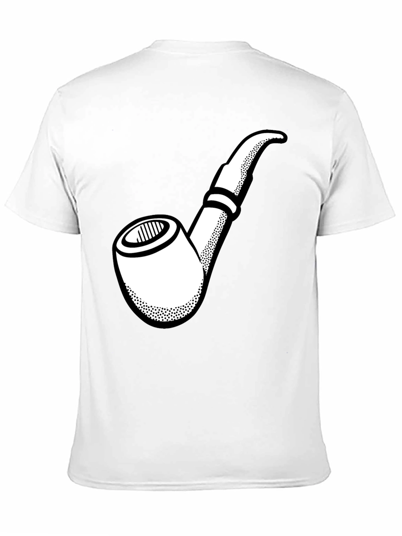 Black Smoking Pipe Graphic T-Shirt - Black Cotton Tee view 11