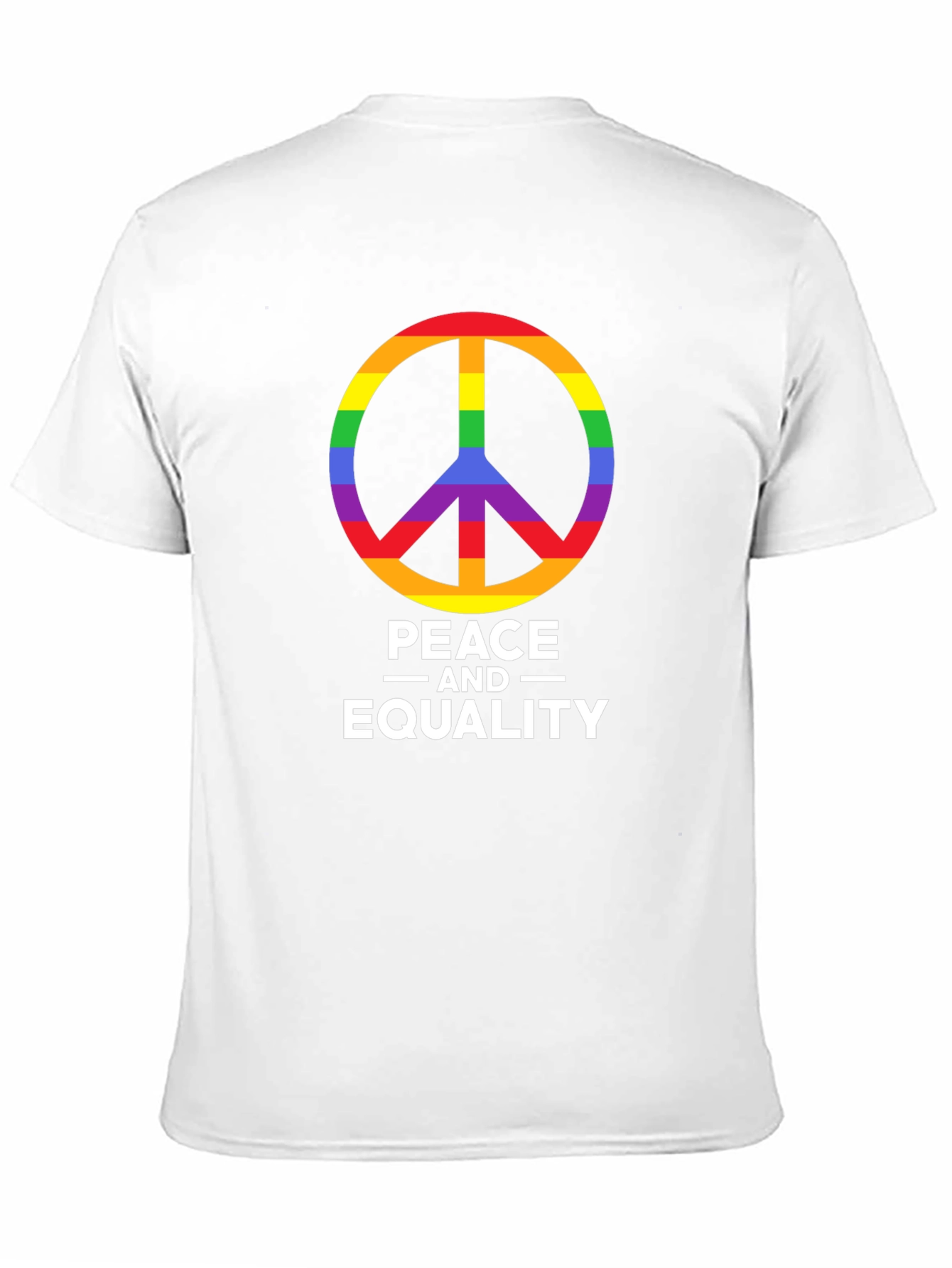 Black Peace & Equality Rainbow Graphic T-Shirt view 11