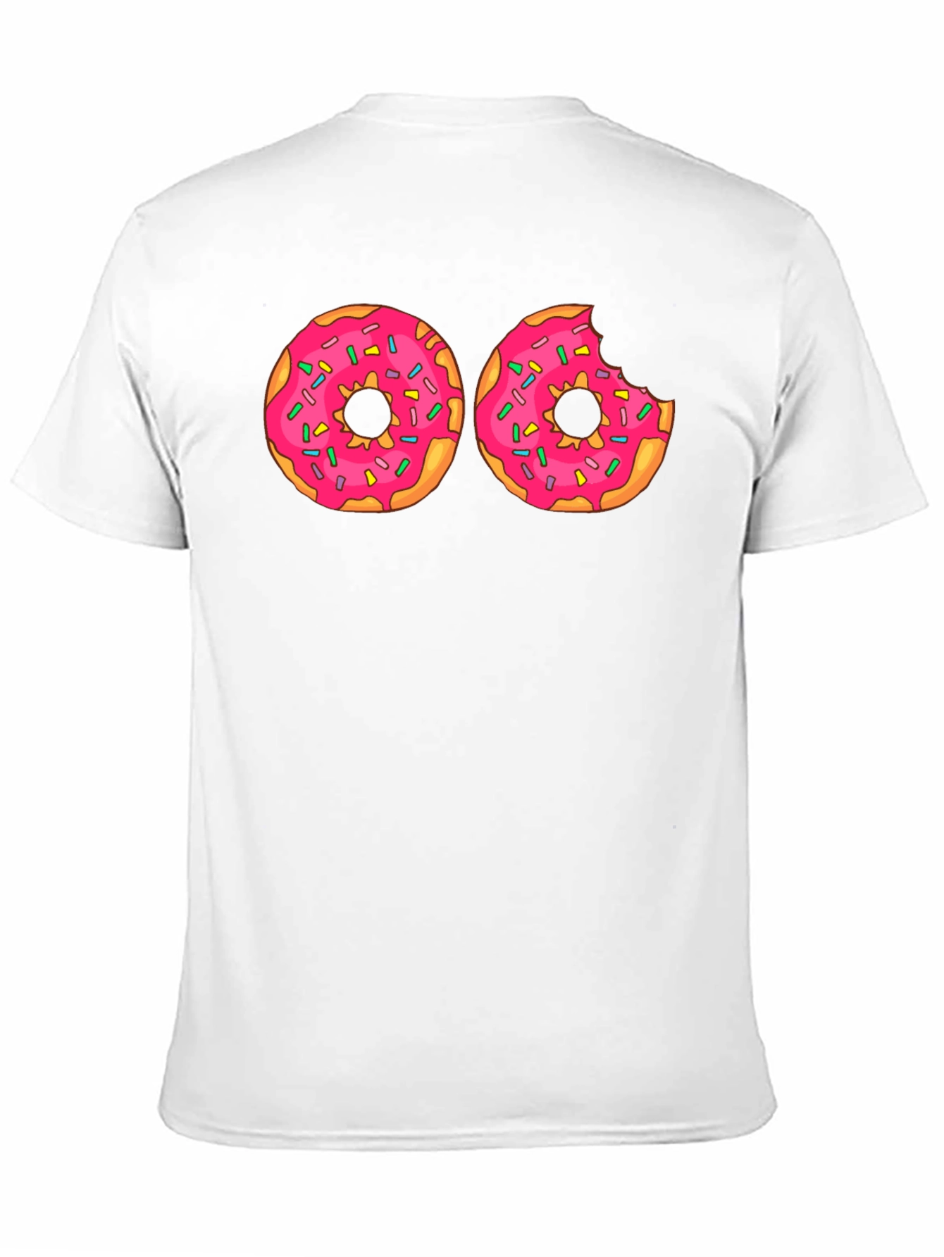 Black Donut Graphic T-Shirt - Pink Frosted Donuts Tee view 11