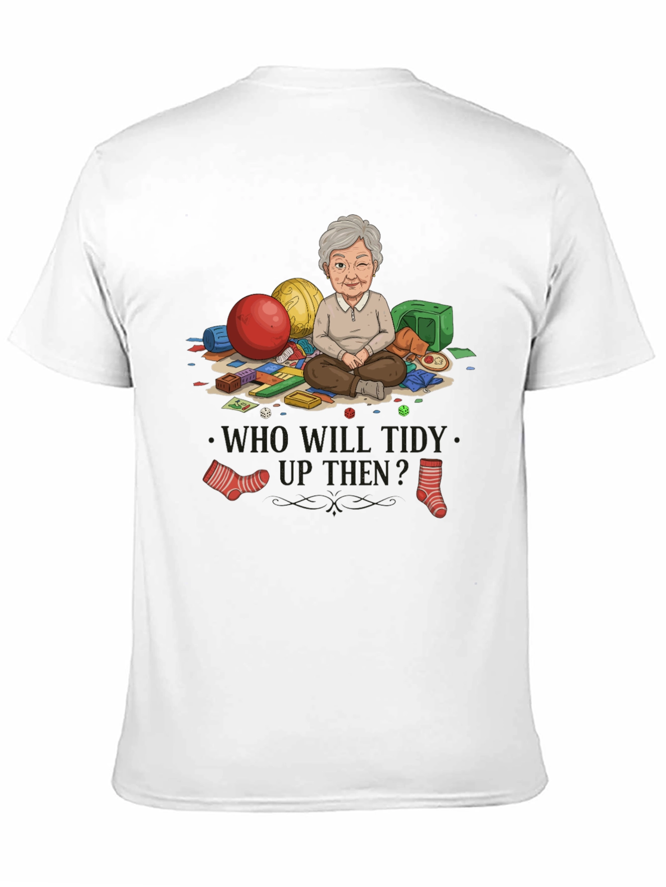 Black Grandma Tidy Up Graphic T-Shirt view 11
