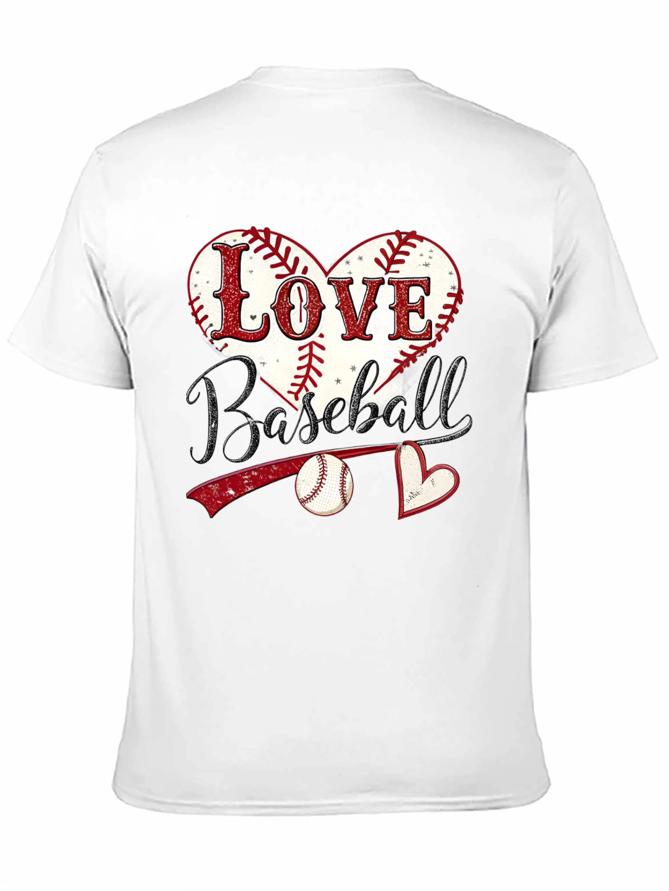 Black Love Baseball Graphic T-Shirt view 11