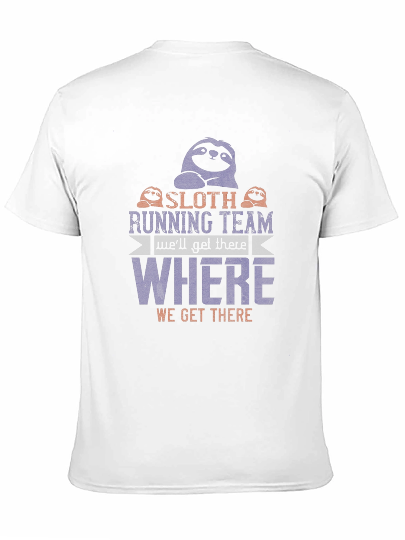 Black Sloth Running Team T-Shirt - We'll Get There Slow view 11
