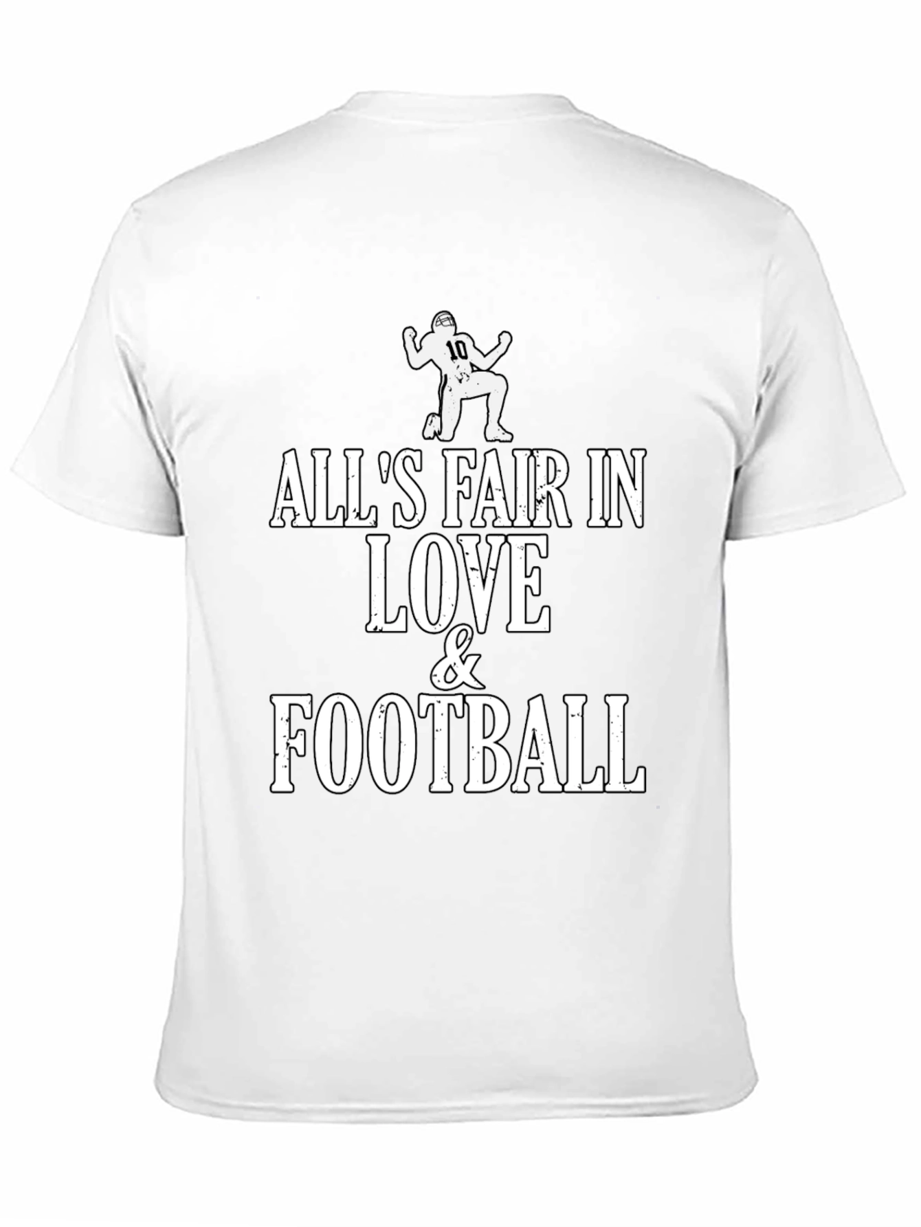 Black All's Fair in Love & Football Graphic Tee view 11