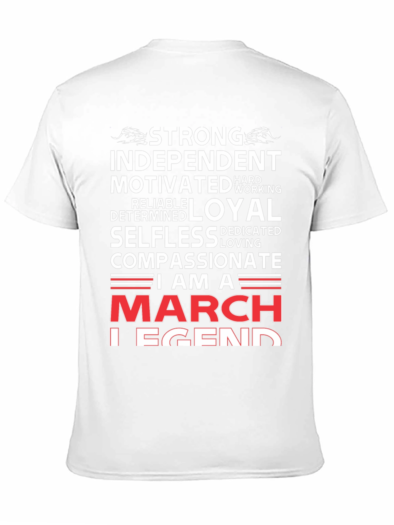 Black March Legend Graphic T-Shirt - Strong, Loyal, Compassionate view 11