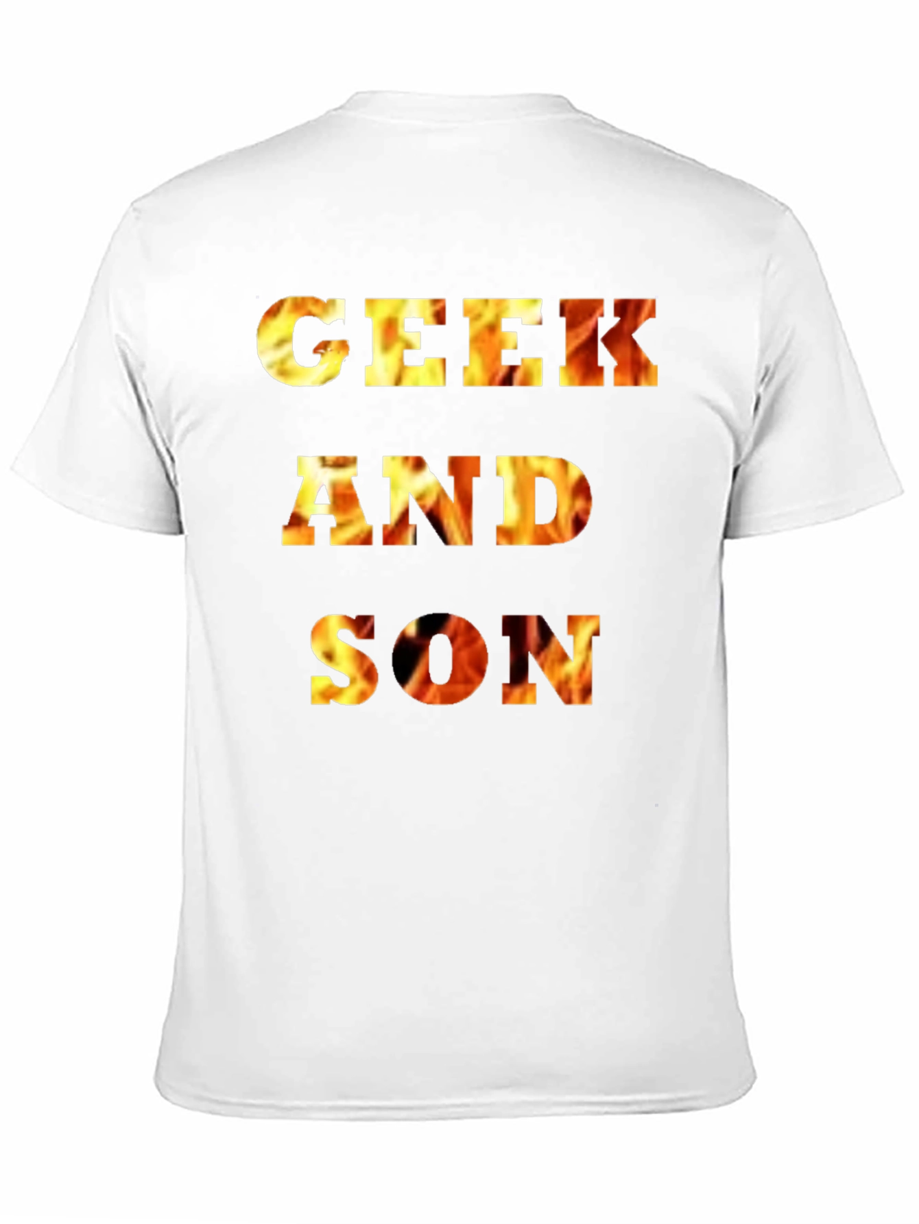 Black Geek and Son Flaming Graphic Tee - Black view 11
