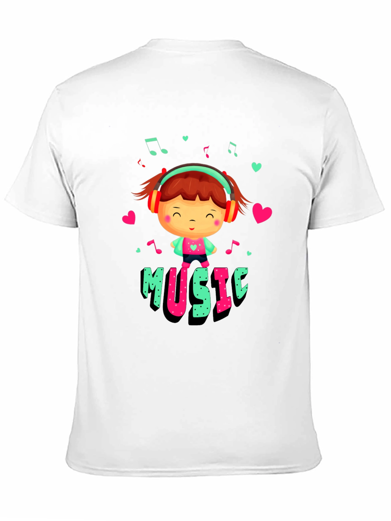 Black Cute Music Lover Graphic T-Shirt view 11
