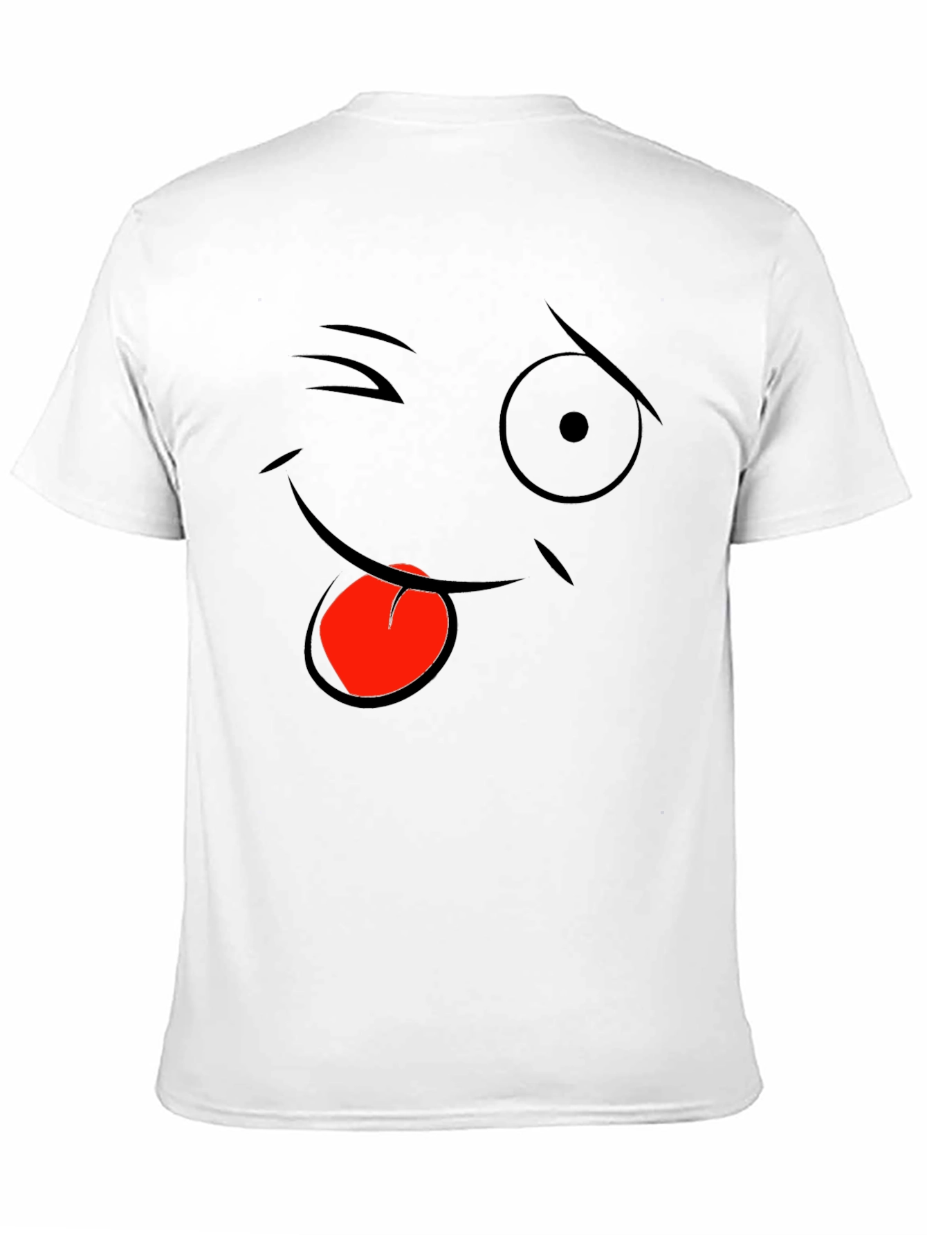 Black Funny Face Graphic Black T-Shirt view 11