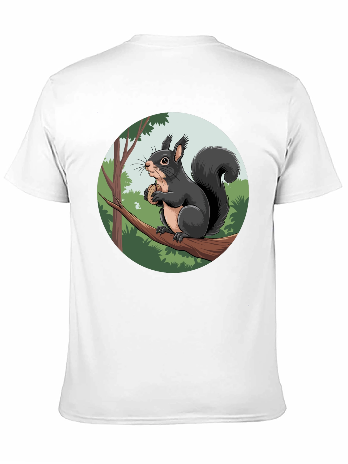 Black Squirrel Graphic Black T-Shirt view 11