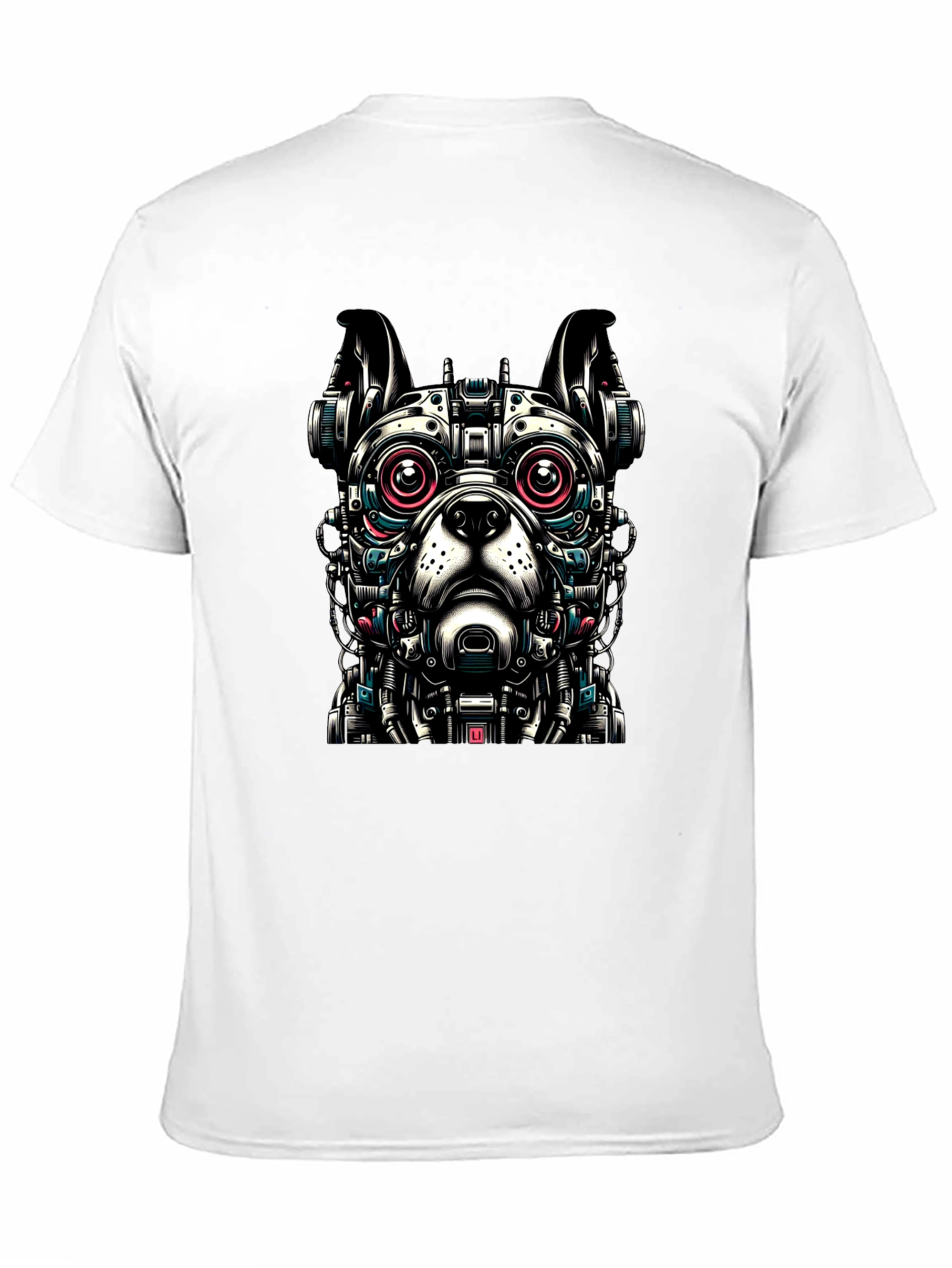 Black Robot Dog Graphic T-Shirt - Unique Design view 11