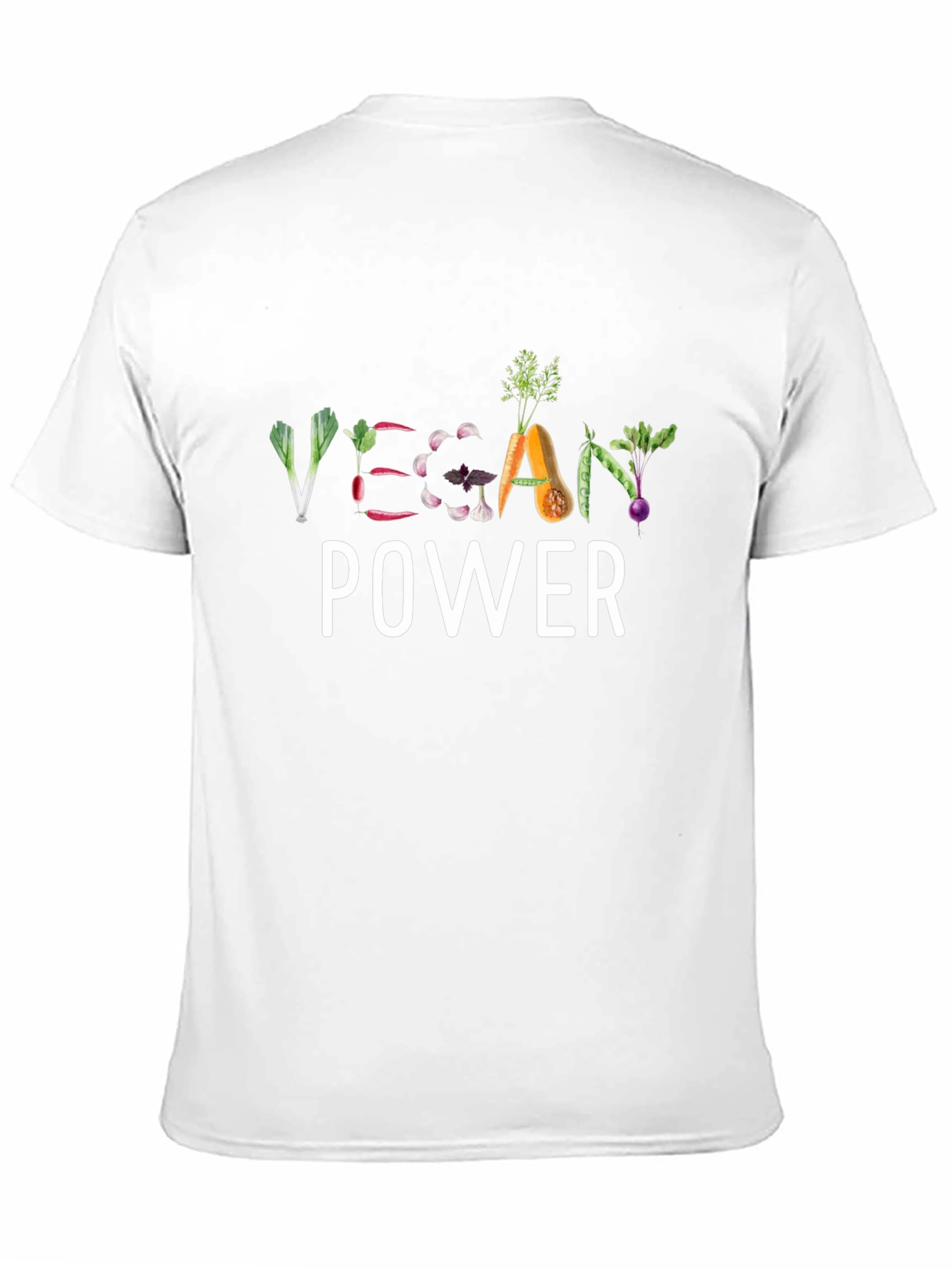 Black Vegan Power T-Shirt - Stylish Plant-Based Apparel view 11
