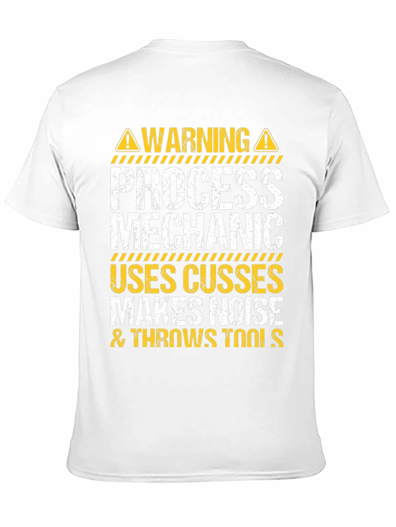Black Process Mechanic Warning Graphic T-Shirt view 11