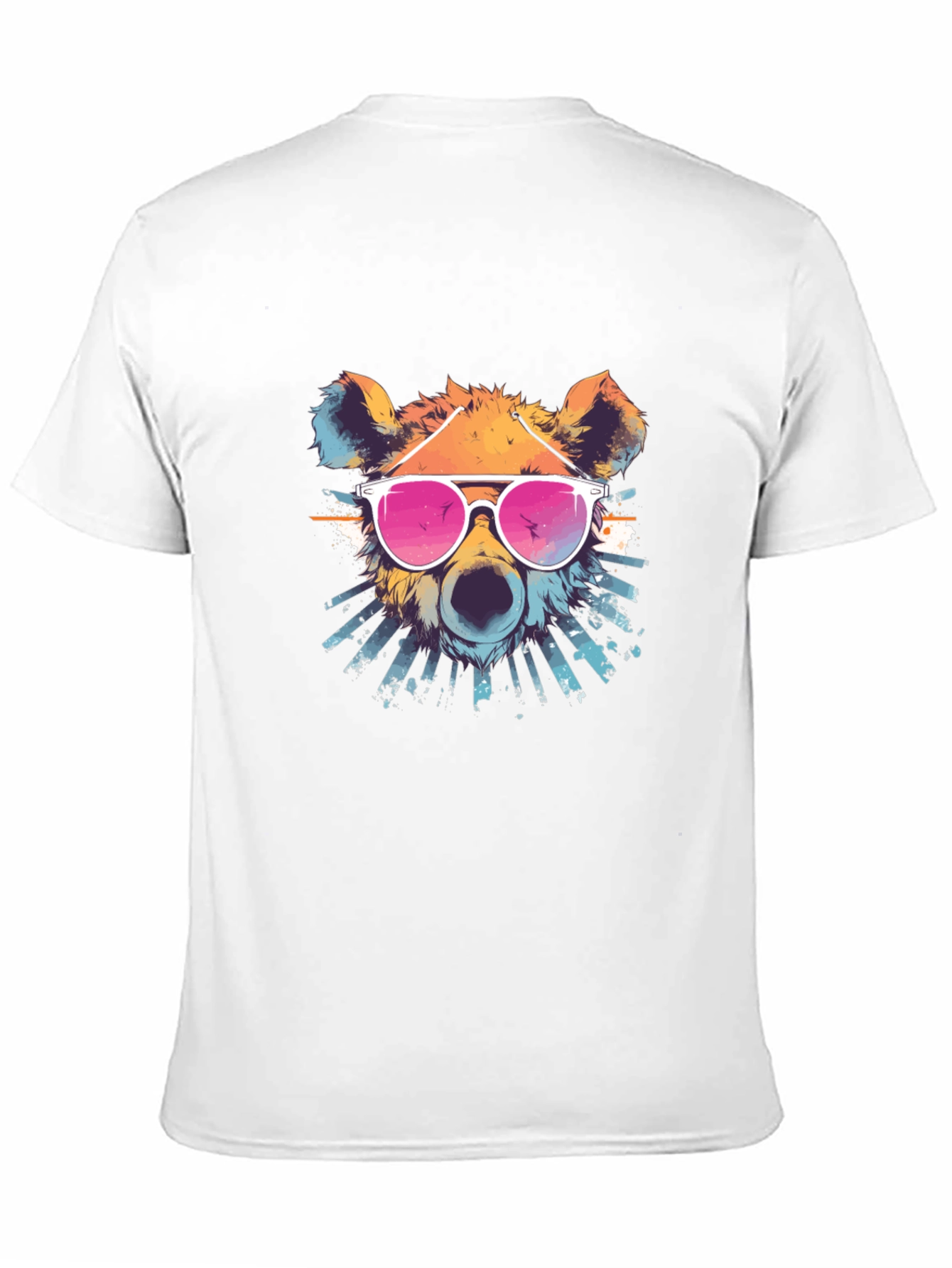 Black Cool Bear Graphic T-Shirt - Unisex Black Tee view 11