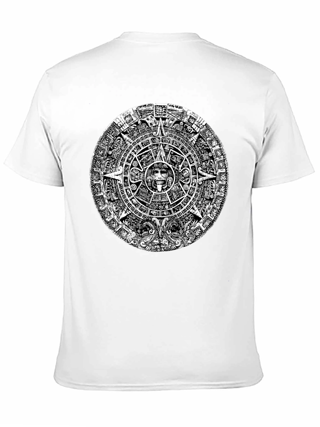 Black Aztec Calendar Graphic Tee - Black view 11