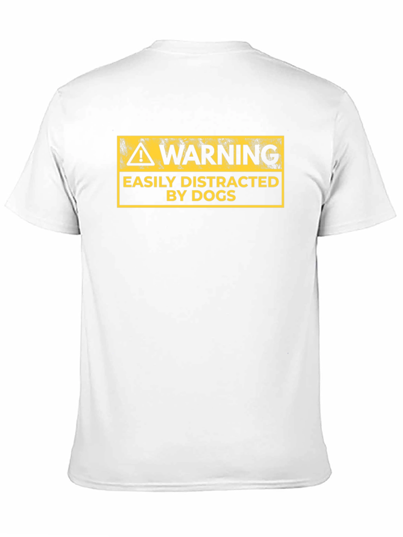 Black Warning Easily Distracted By Dogs Graphic Tee view 11