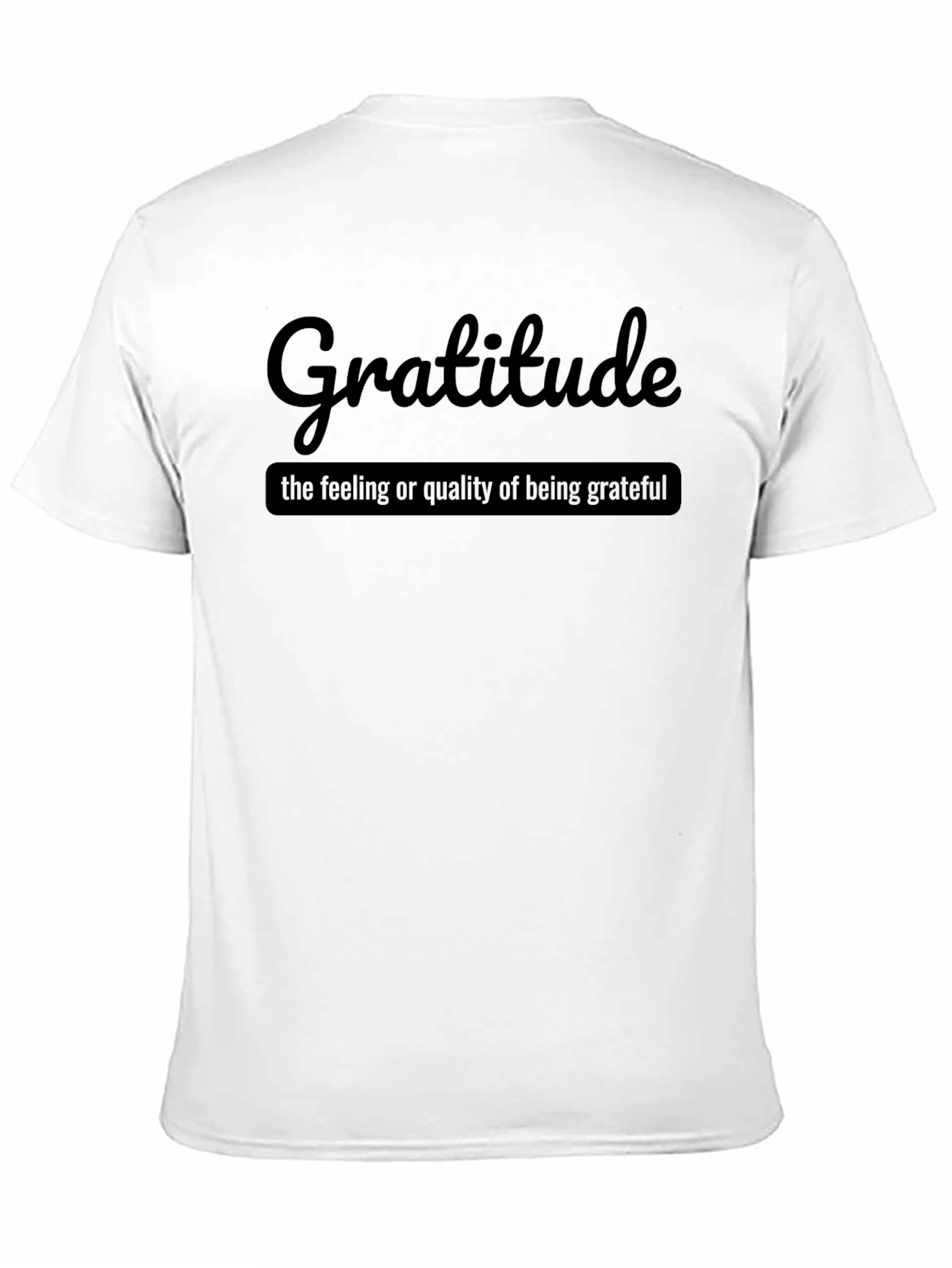 Black Gratitude T-Shirt - Grateful Definition Graphic Tee view 11