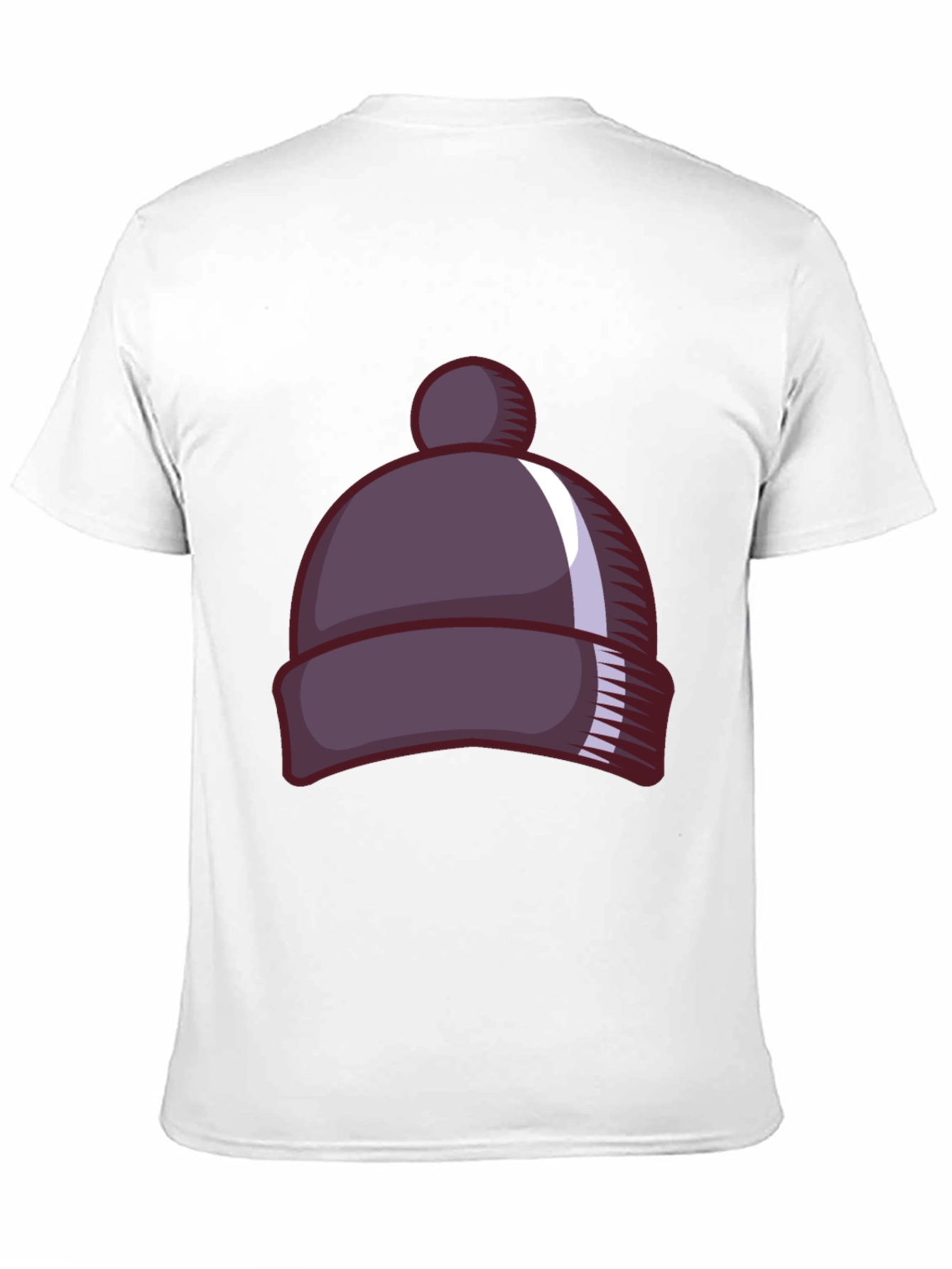 Black Cartoon Beanie Graphic Tee - Stylish Black T-Shirt view 11