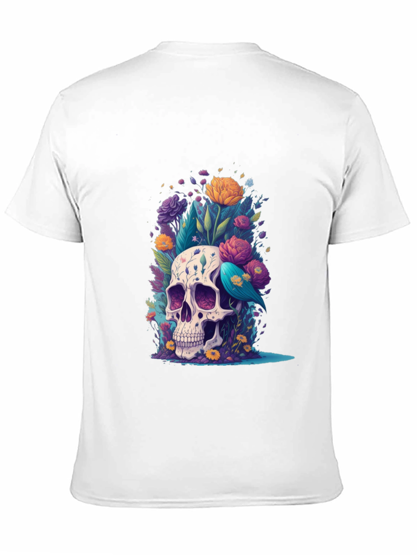 Black Floral Skull Graphic Tee - Stylish Comfort view 11