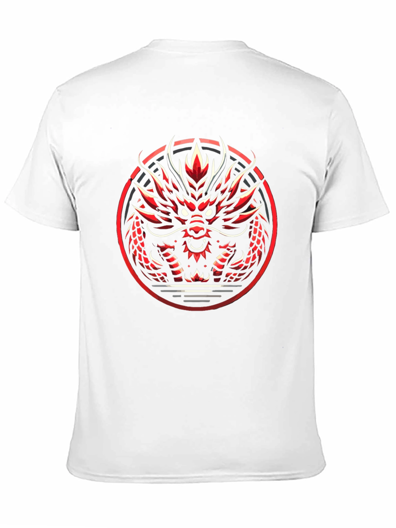 Black Red Dragon Graphic Tee - Bold Asian Design view 11