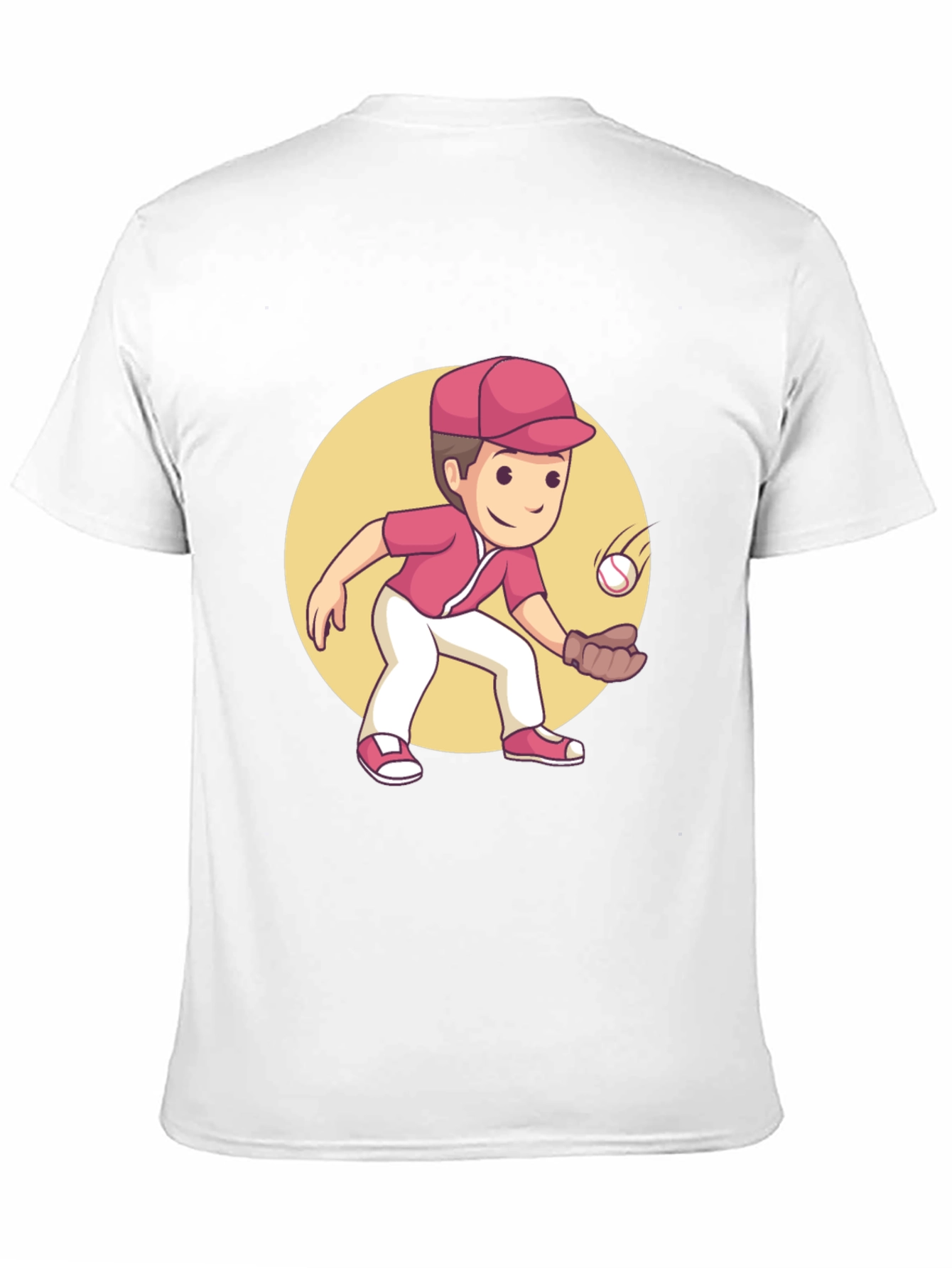 Black Cartoon Baseball Player Graphic Tee view 11