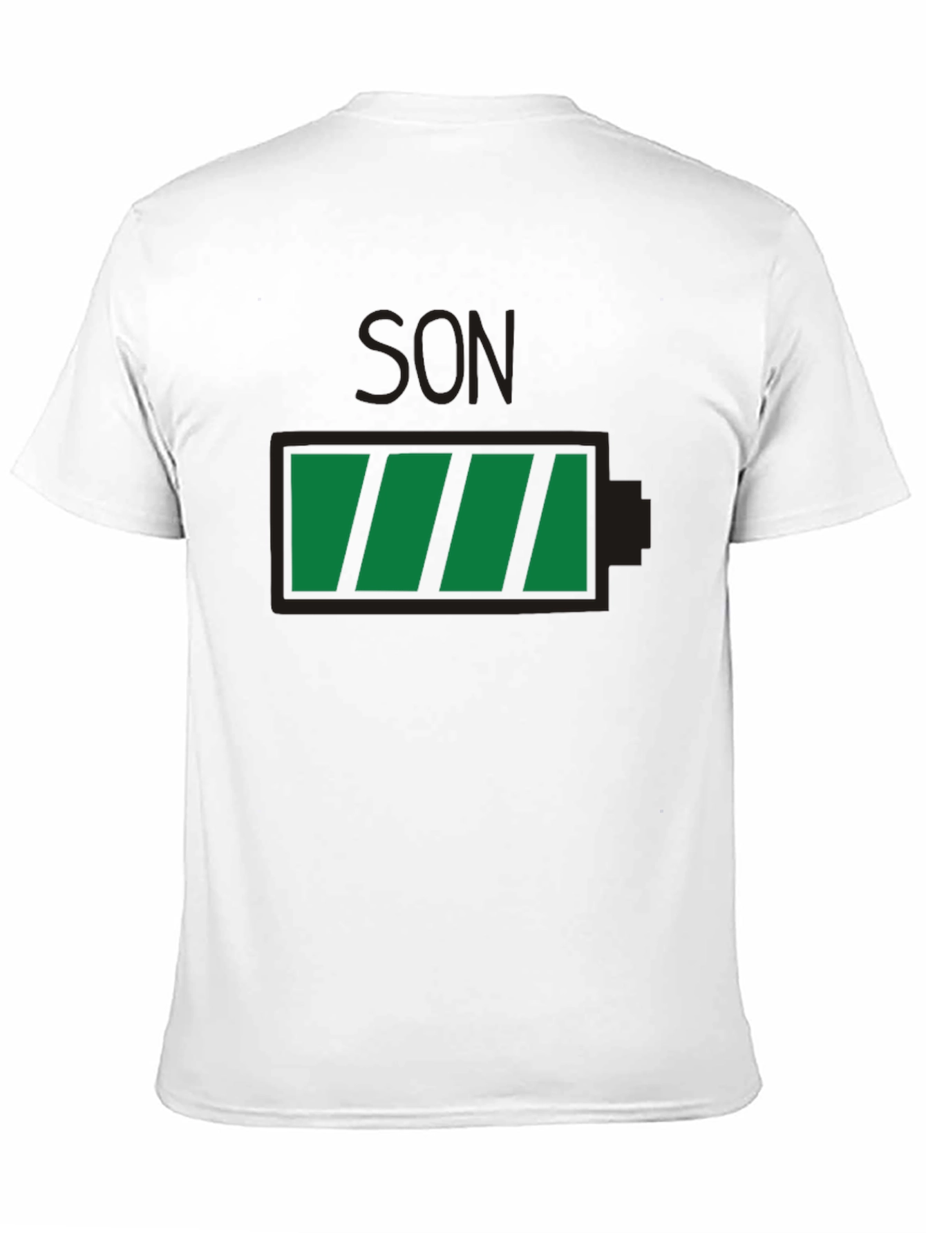 Black Full Battery Son T-Shirt - Black Graphic Tee view 11