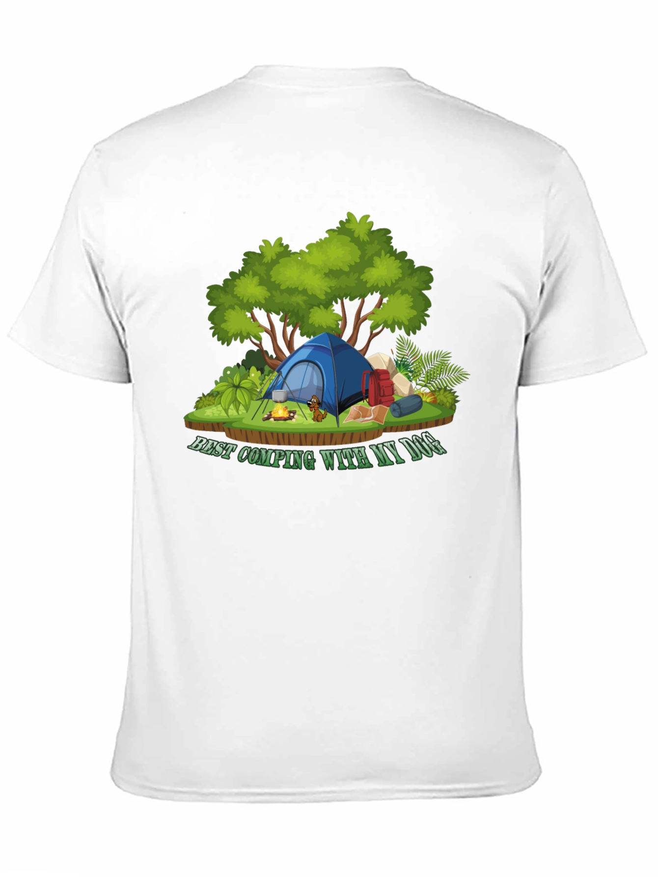 Black Camping With My Dog Black T-Shirt view 11