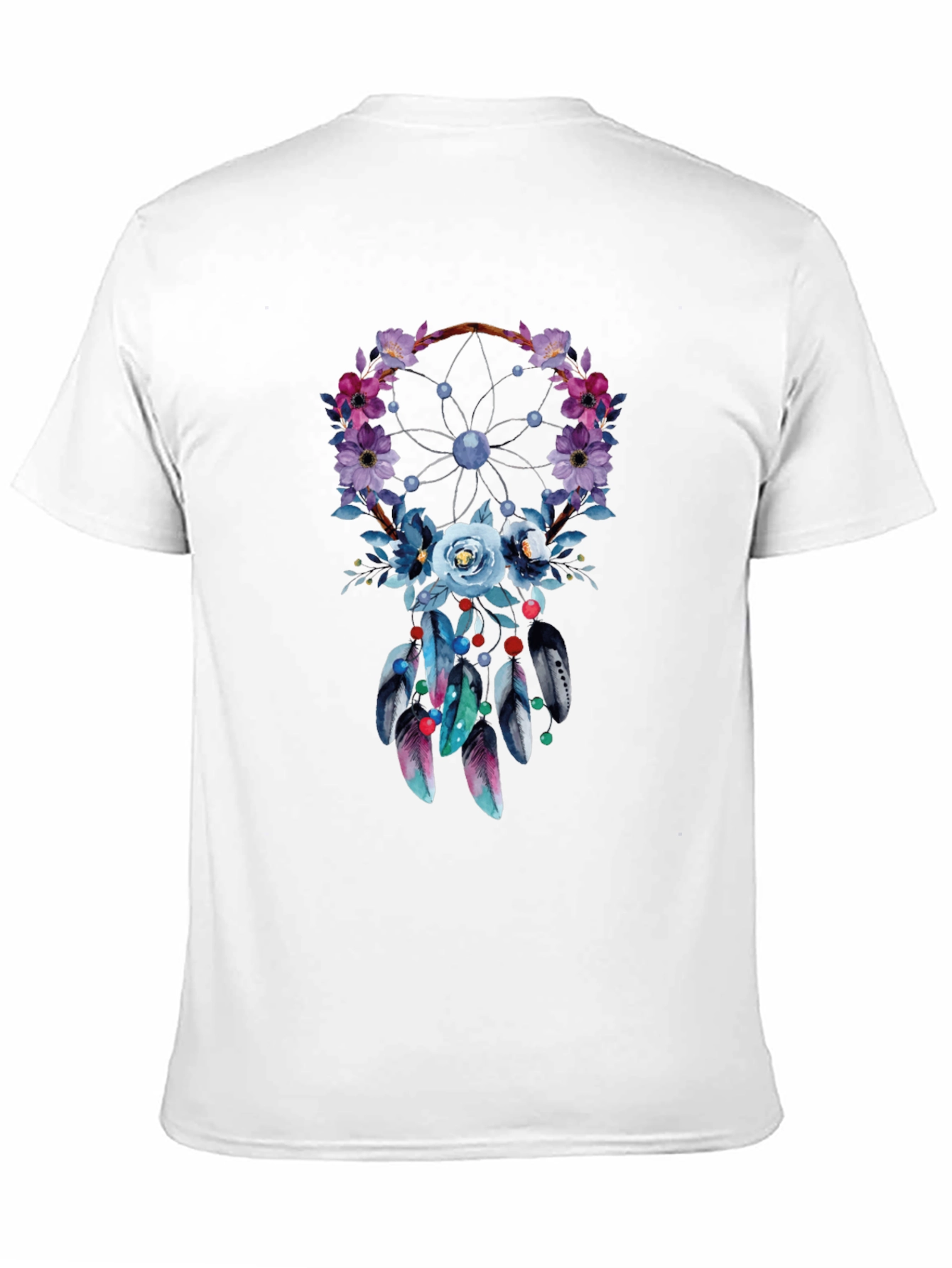 Black Floral Dreamcatcher Graphic Tee - Stylish Comfort view 11