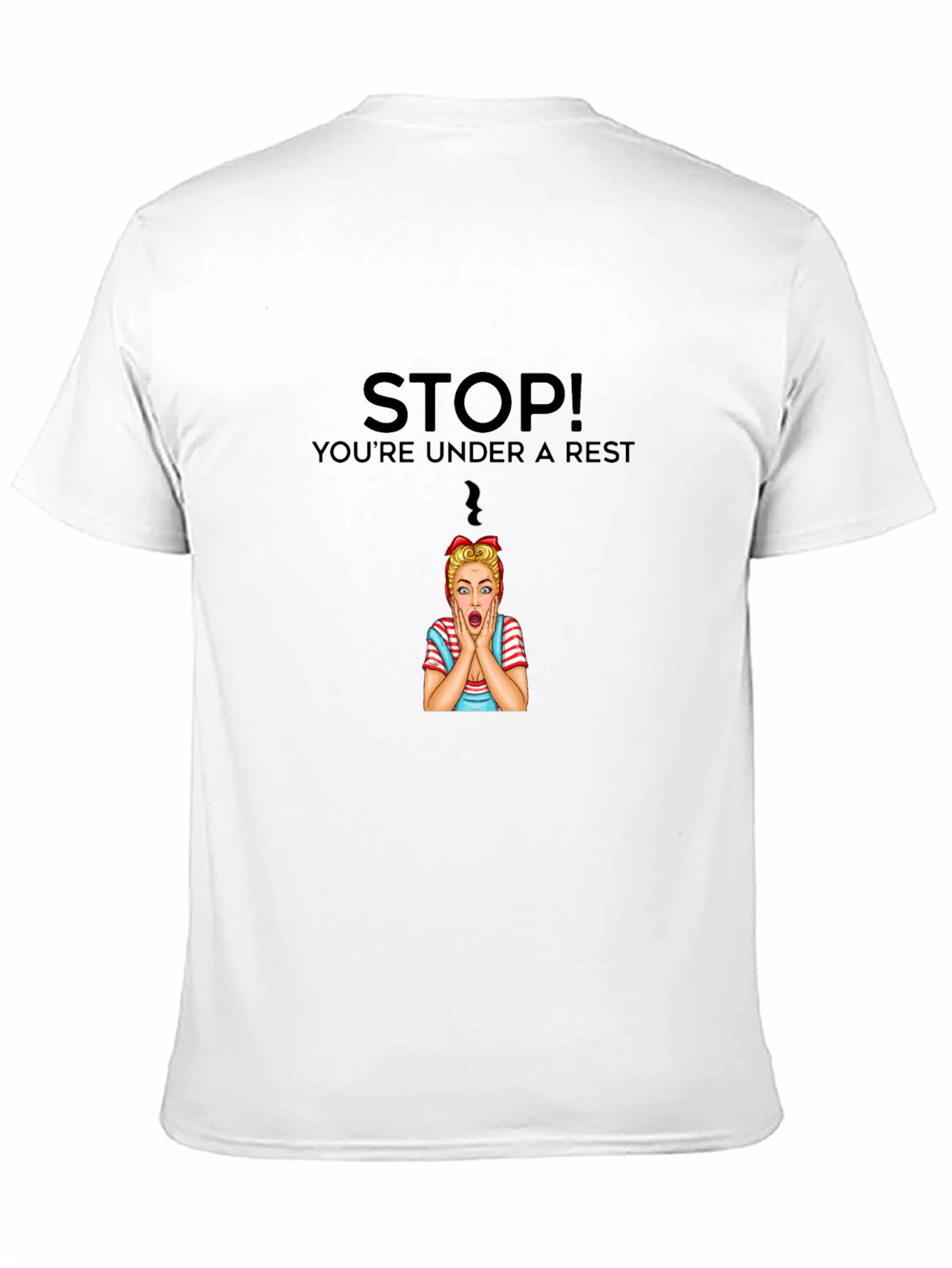 Black Stop! You're Under Arrest Graphic Tee view 11