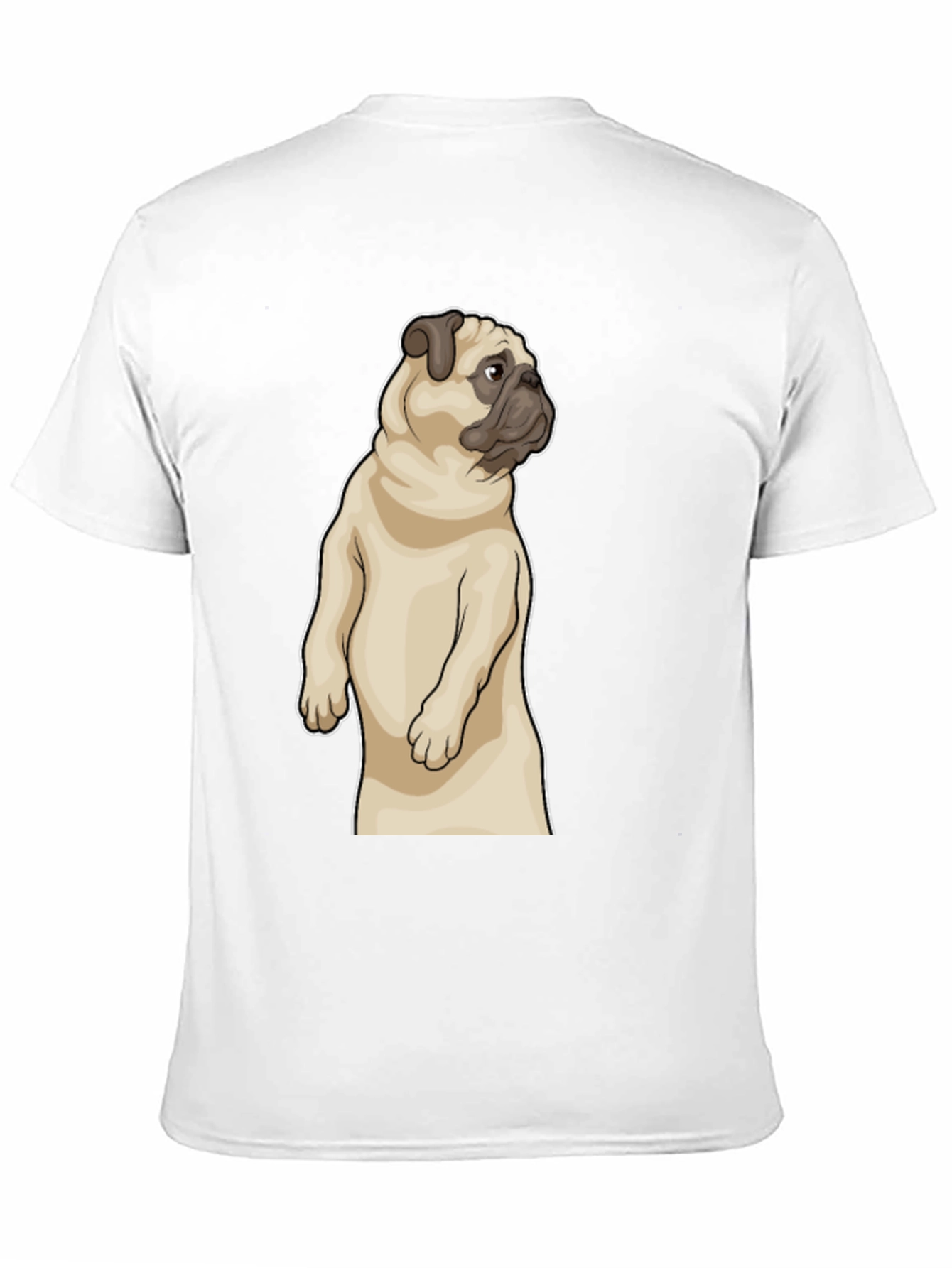 Black Pug Graphic Tee - Men's Black Short Sleeve Shirt view 11