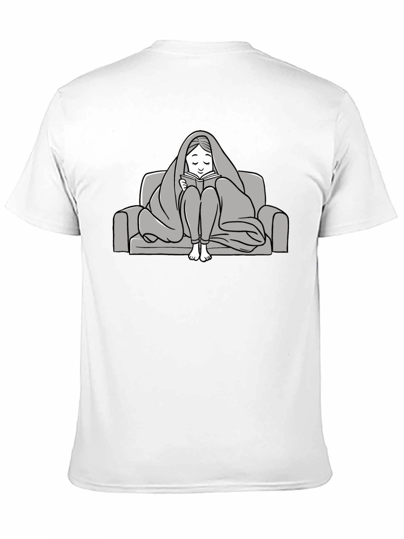 Black Cozy Reader T-Shirt - Comfort & Style view 11