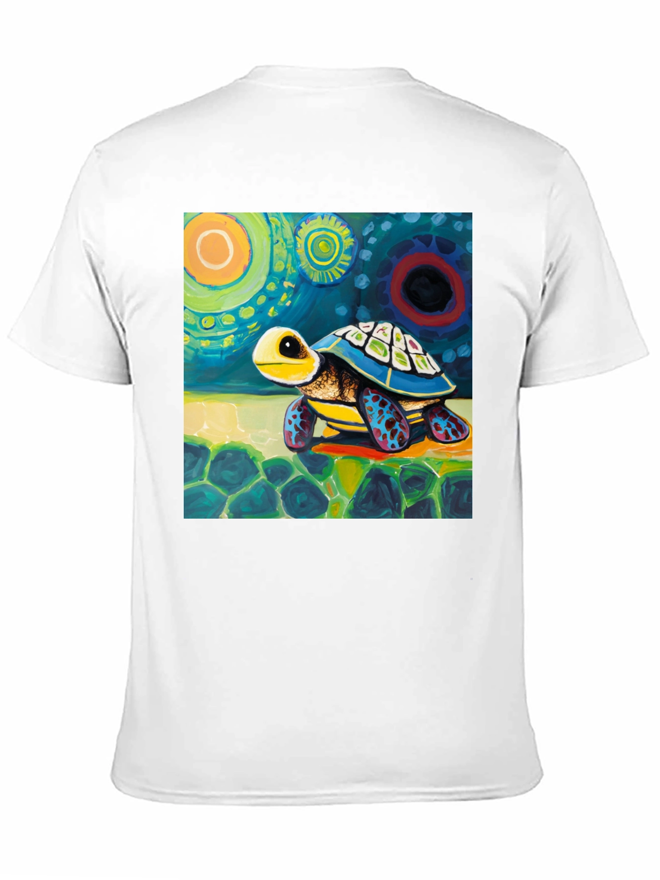 Black Artistic Turtle Graphic Tee - Unique Design view 11