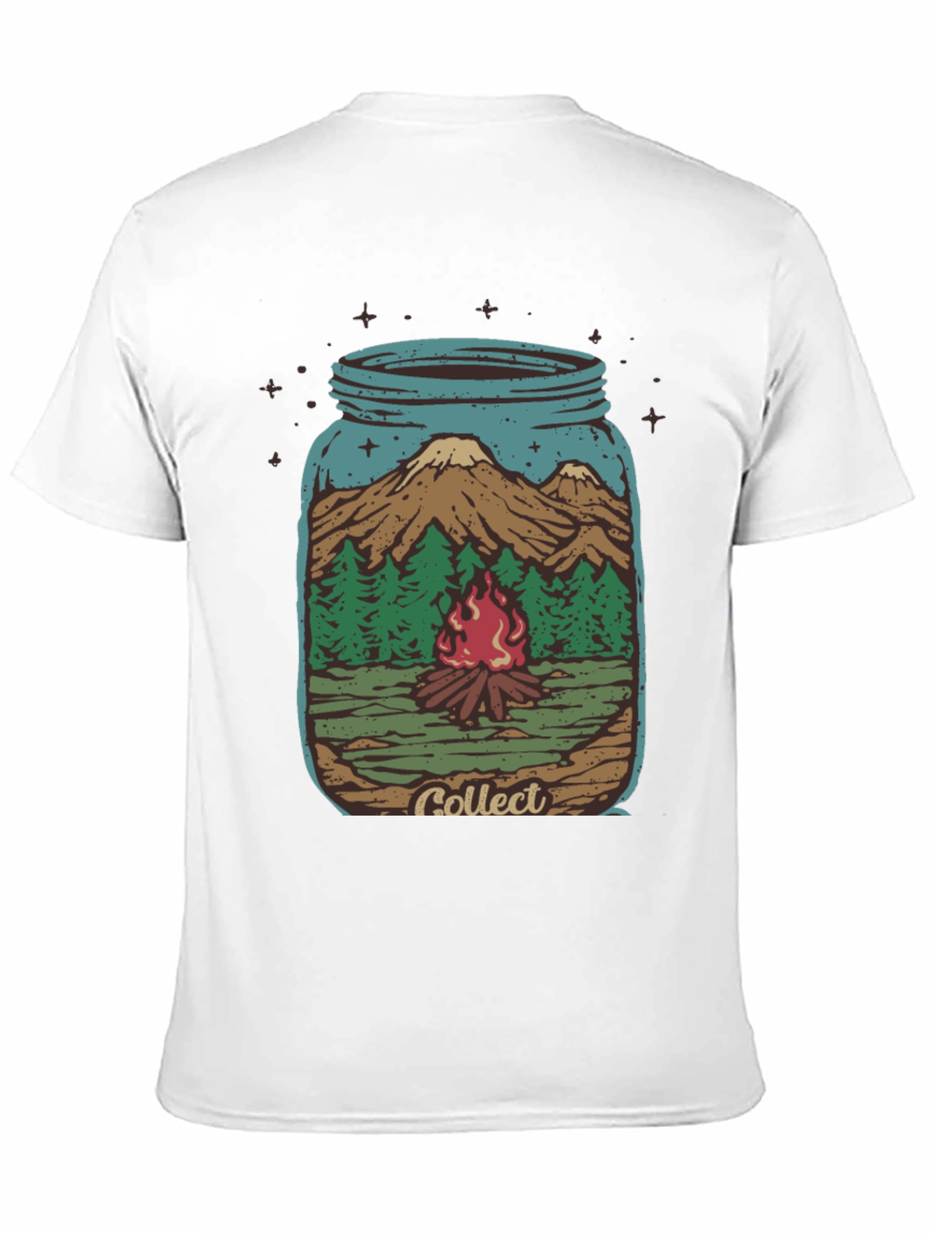 Black Camping Jar Graphic T-Shirt - Black view 11