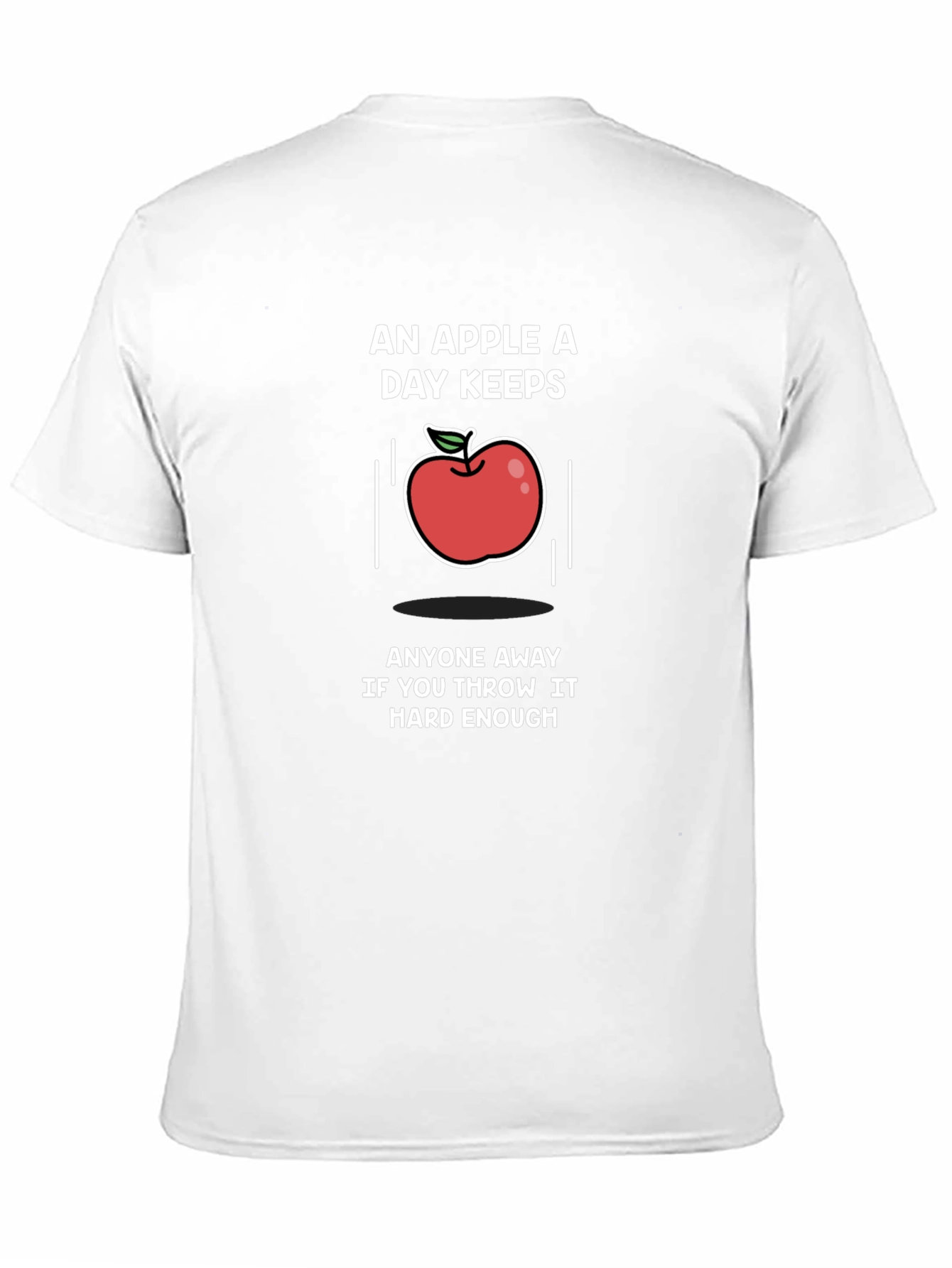 Black An Apple a Day T-Shirt - Funny Sarcastic Tee view 11