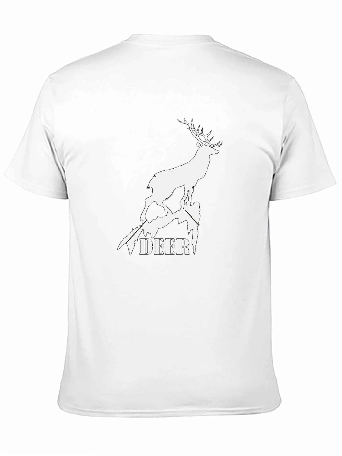 Black Deer Graphic Tee - Black Cotton T-Shirt view 11