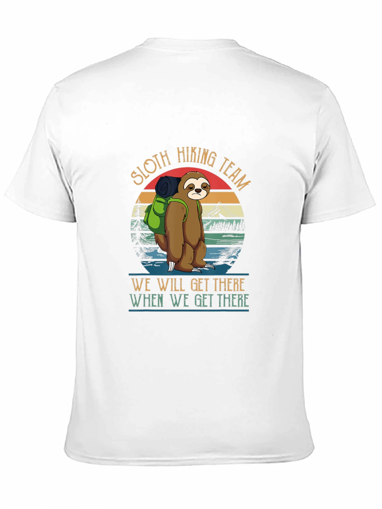 Black Sloth Hiking Team Graphic T-Shirt view 11