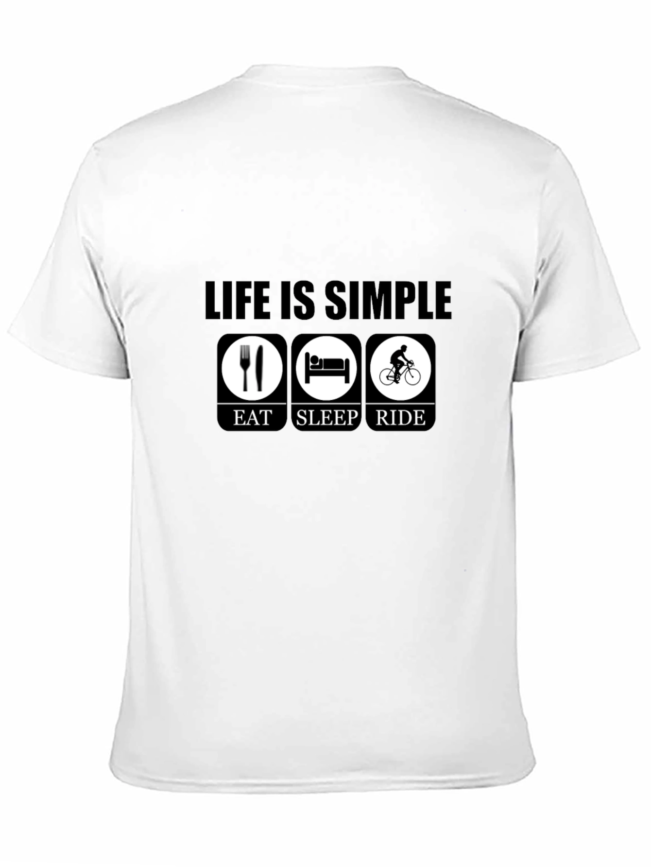 Black Eat Sleep Ride T-Shirt - Simple Life view 11
