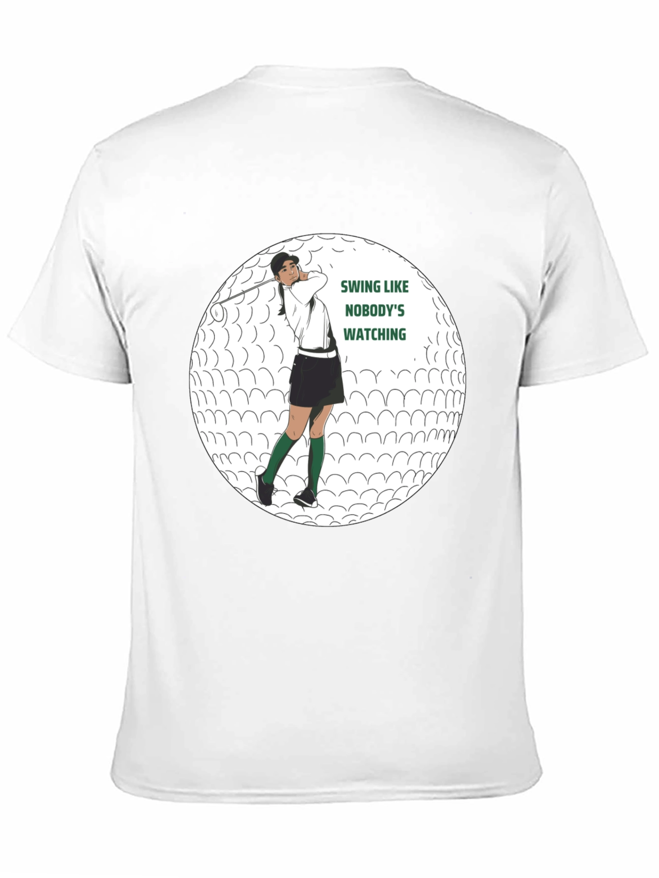 Black Golf Swing Graphic Tee - Funny Golfer Shirt view 11