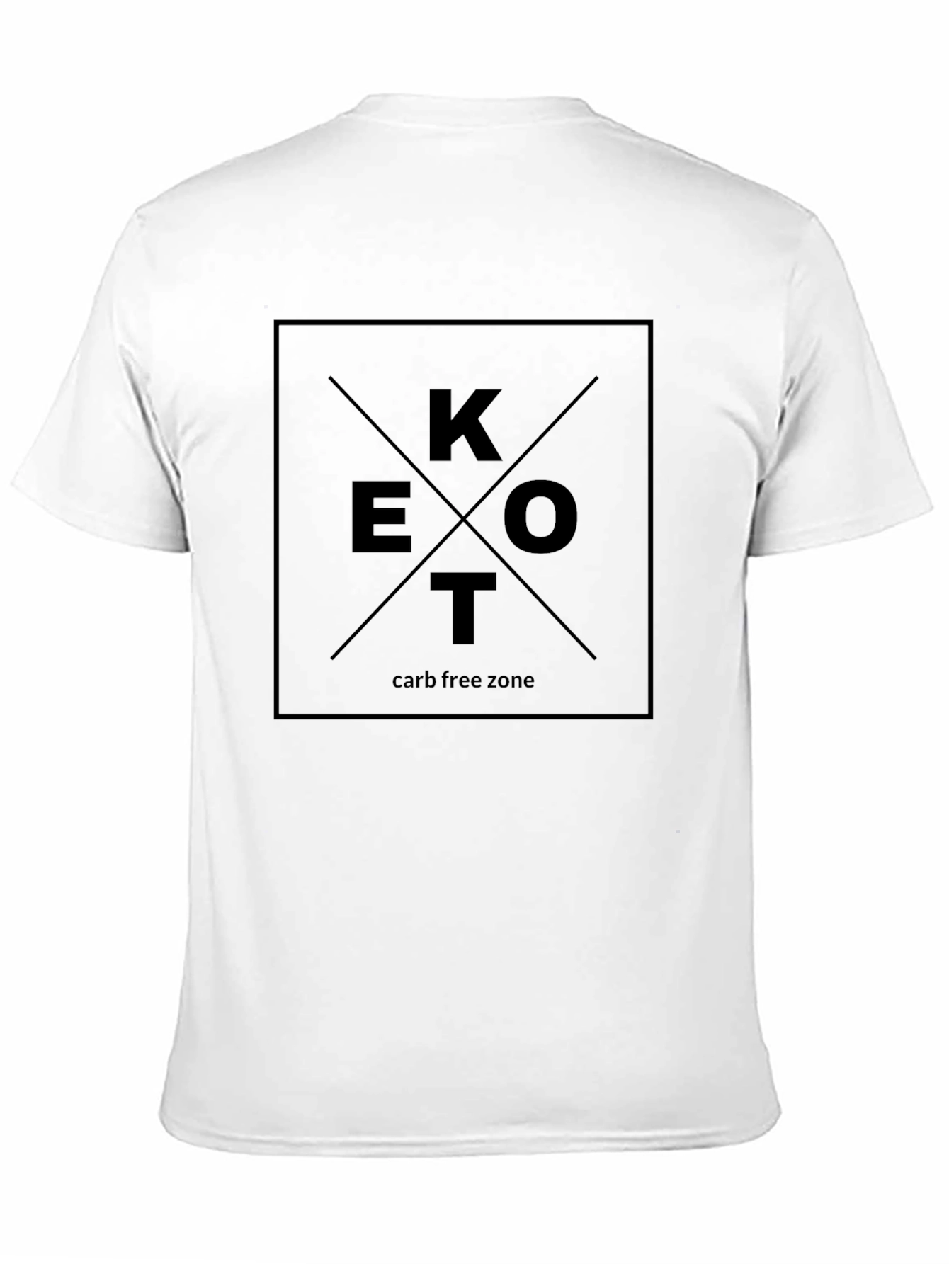 Black KETO Carb Free Zone Black T-Shirt view 11