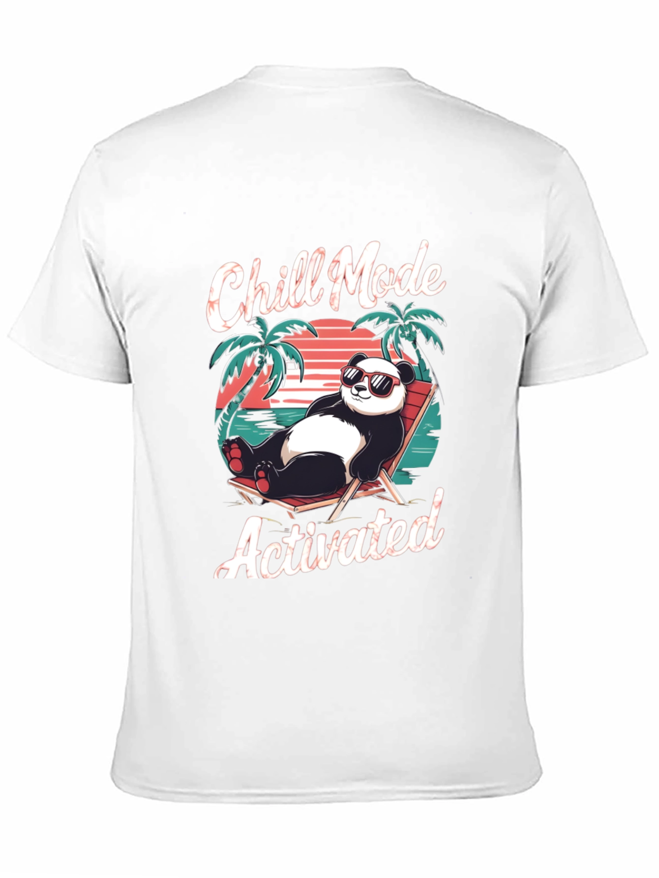 Black Chill Mode Panda T-Shirt: Relaxed Bear Vibes view 11