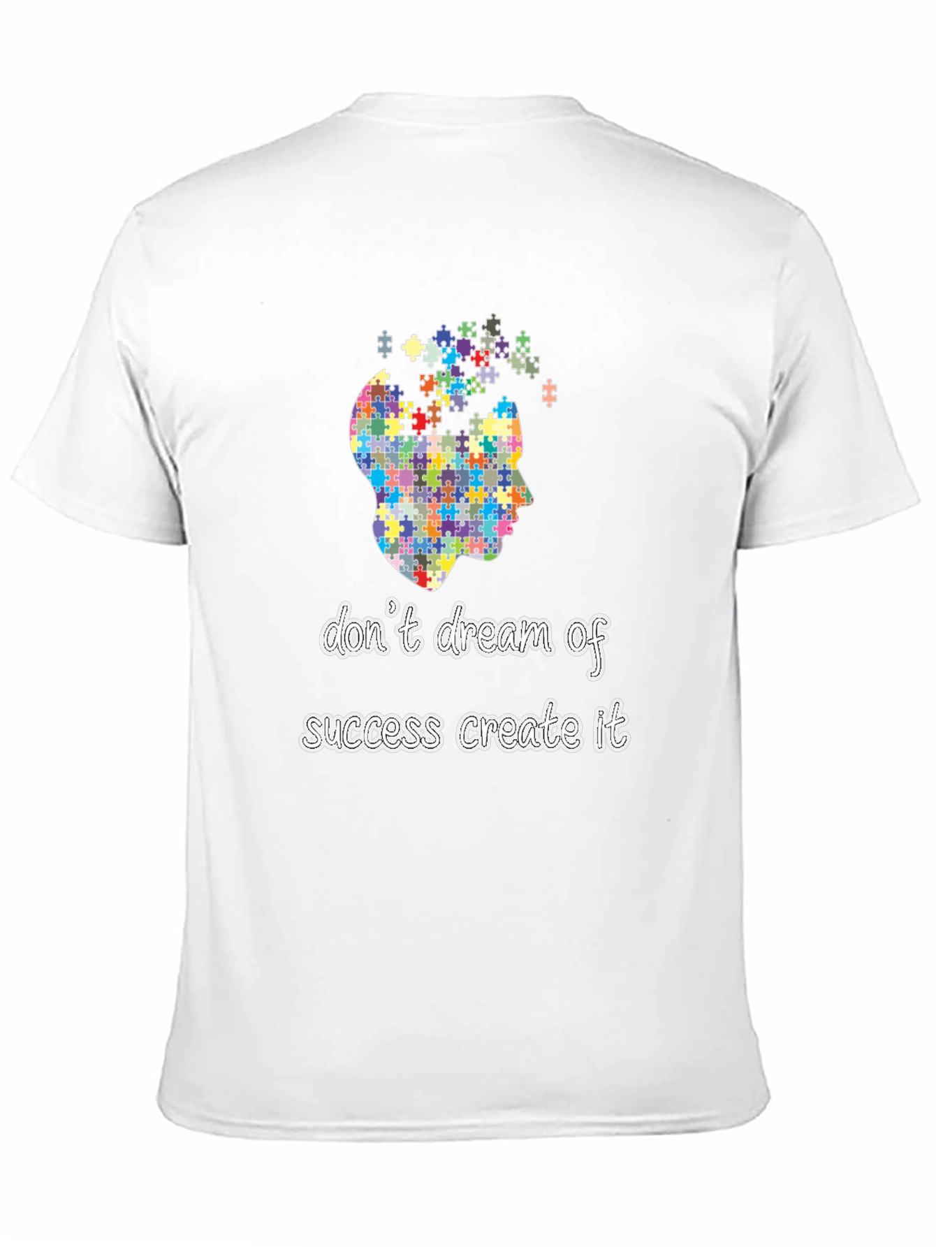 Black Inspirational Puzzle Piece Mindset Black T-Shirt view 11