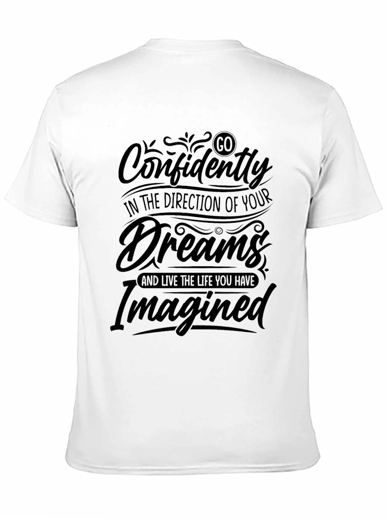 Black Go Confidently Dreams Graphic T-Shirt view 11