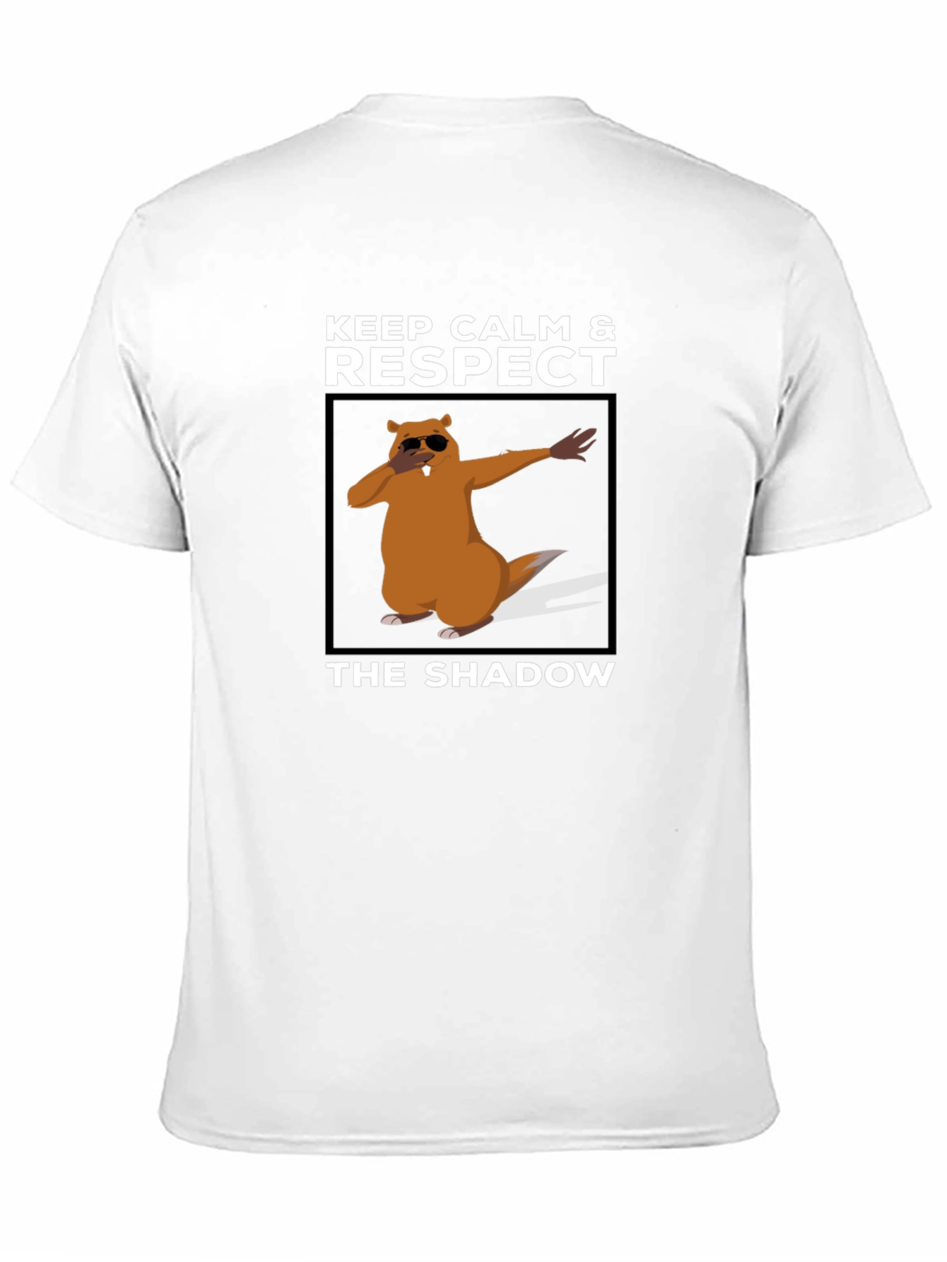 Black Keep Calm & Respect The Shadow T-Shirt view 11