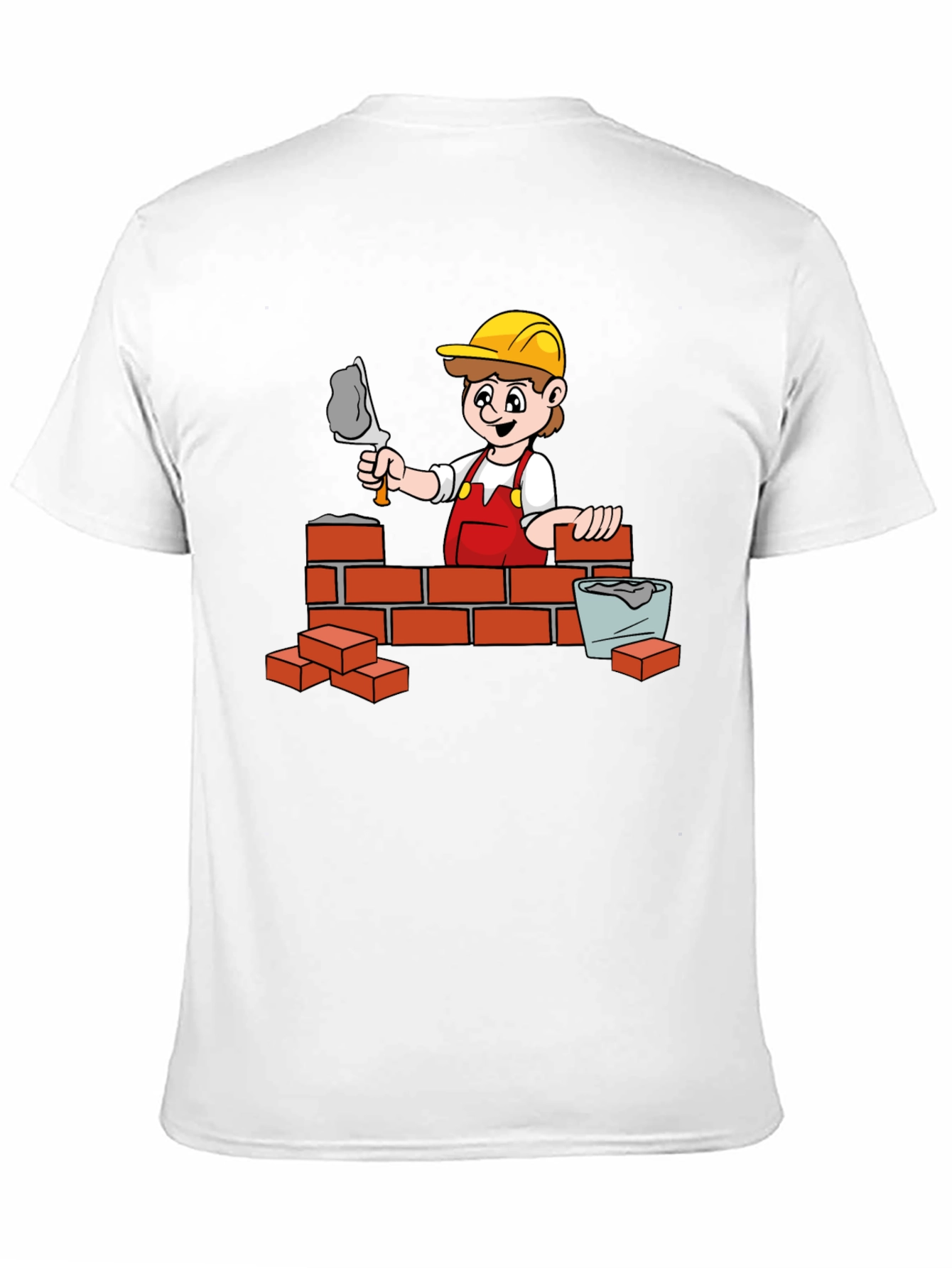 Black Construction Cartoon Graphic T-Shirt view 11