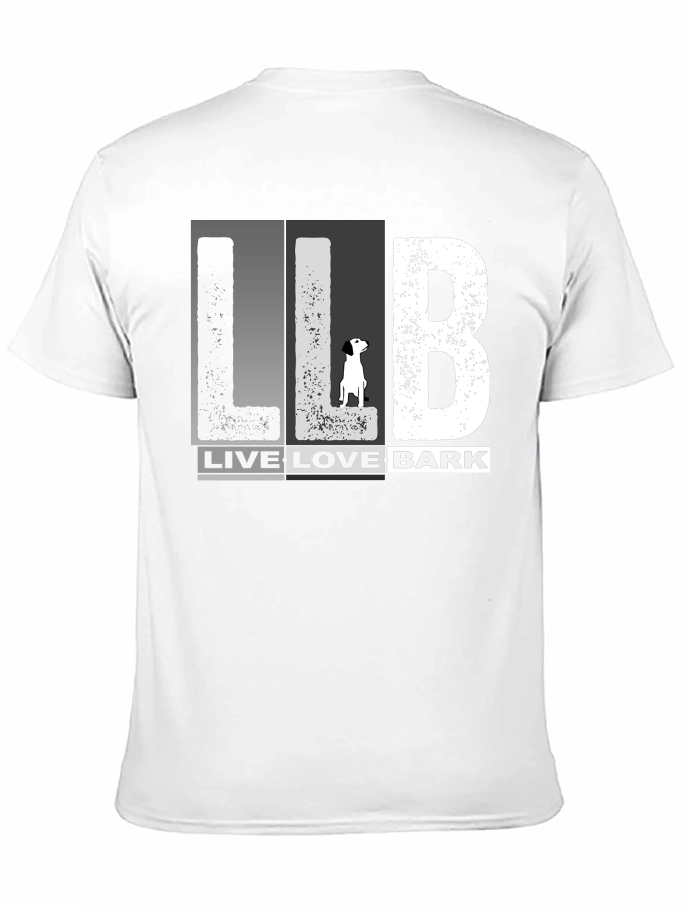 Black Live Love Bark Dog Graphic Tee - Black Cotton Blend view 11