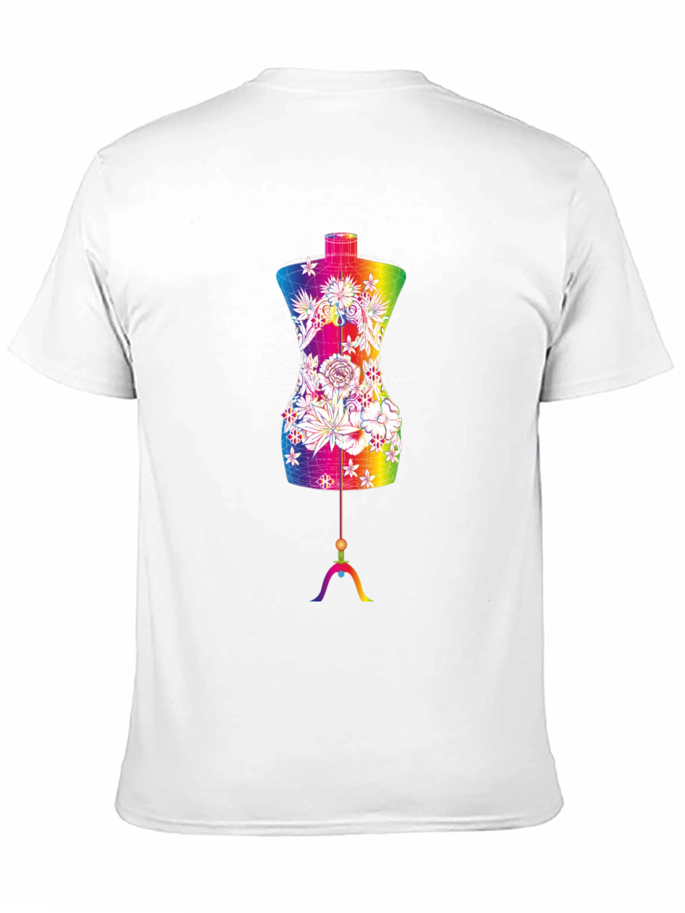 Black Rainbow Floral Mannequin Tee view 11