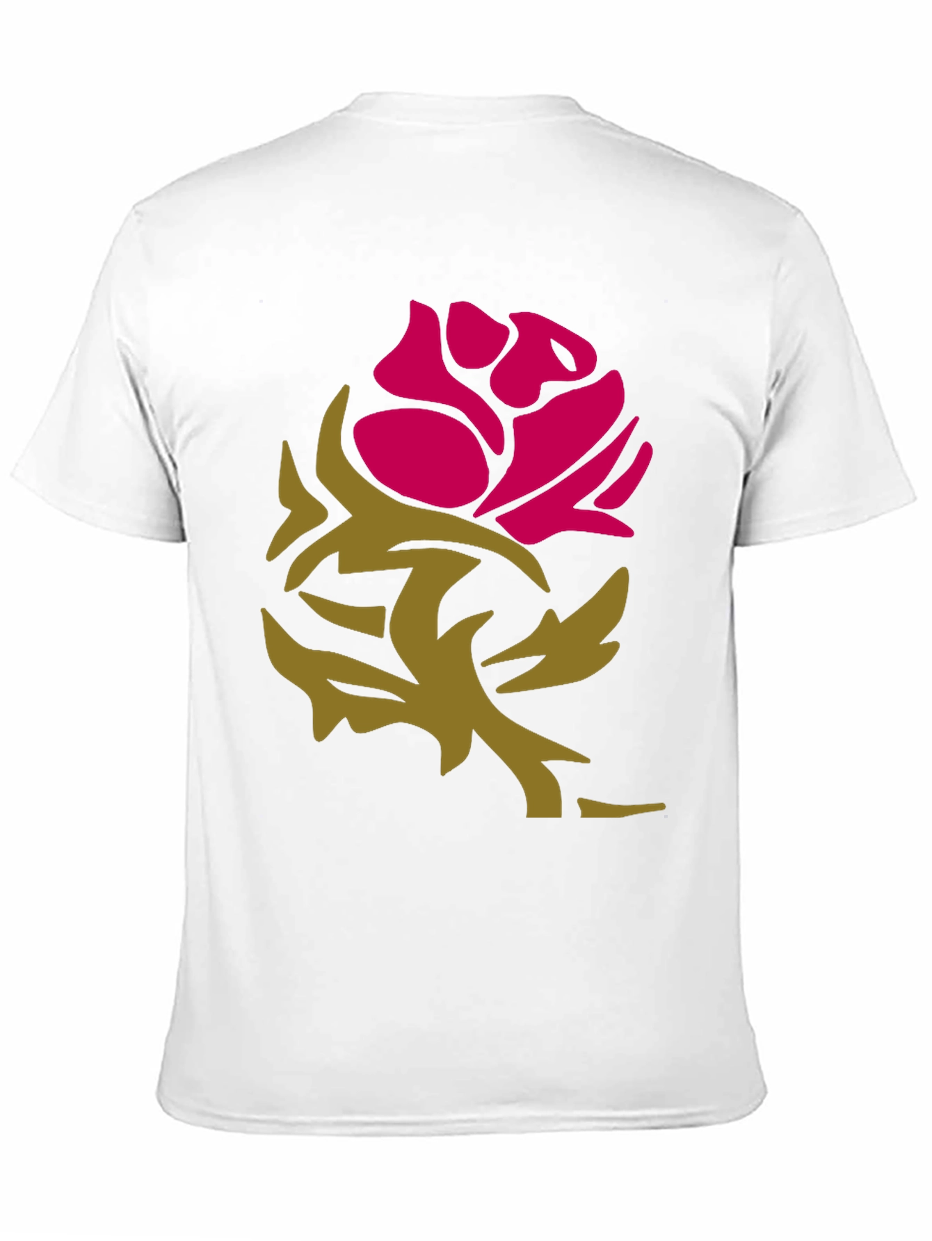 Black Stylish Rose Graphic Black T-Shirt view 11